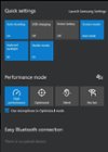 Quick settings on your taskbar where you can easily adjust the performance and fan profile, click to load a larger version