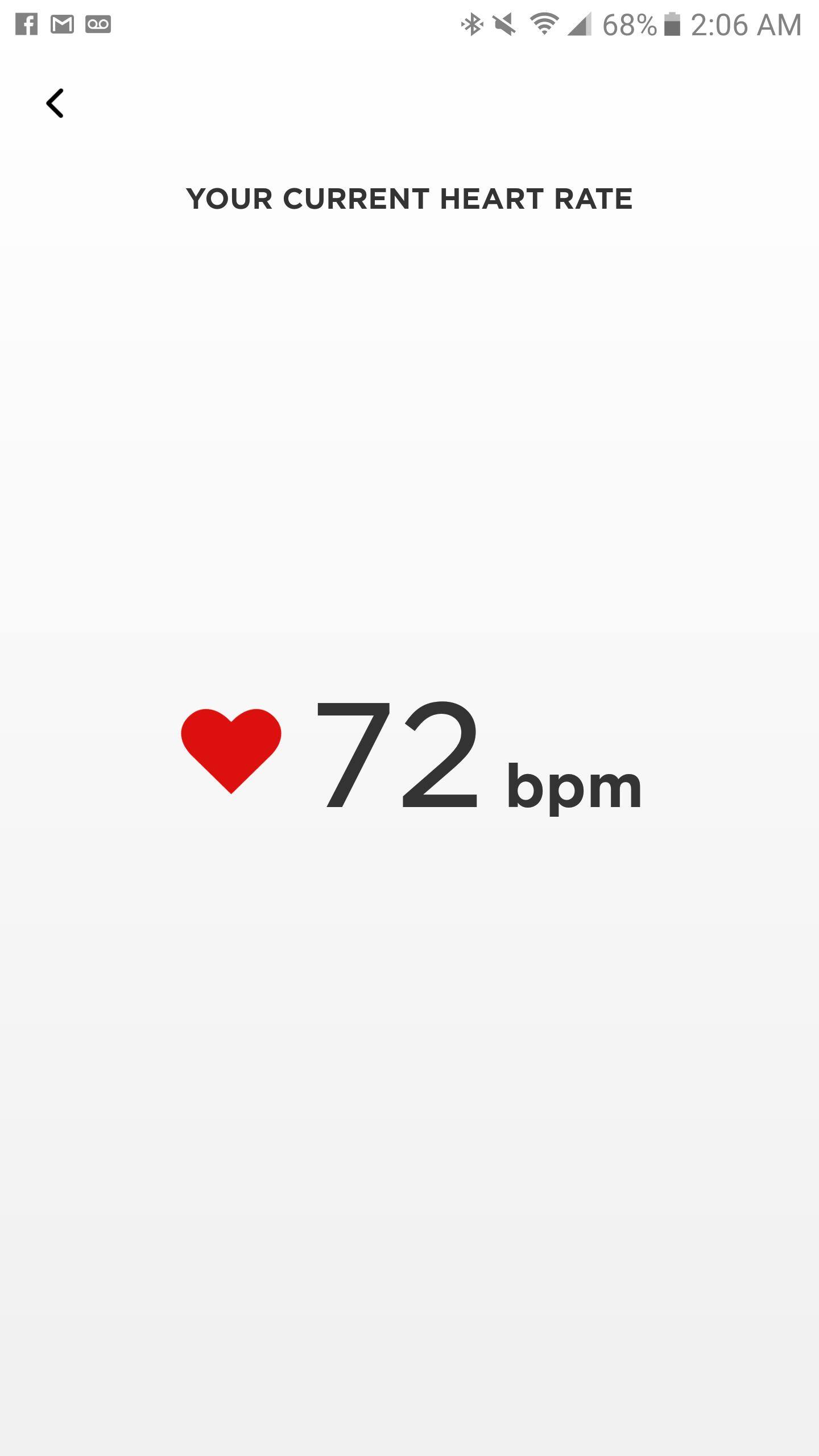 heart rate sensor on "Bose Connect" app, click to load a larger version