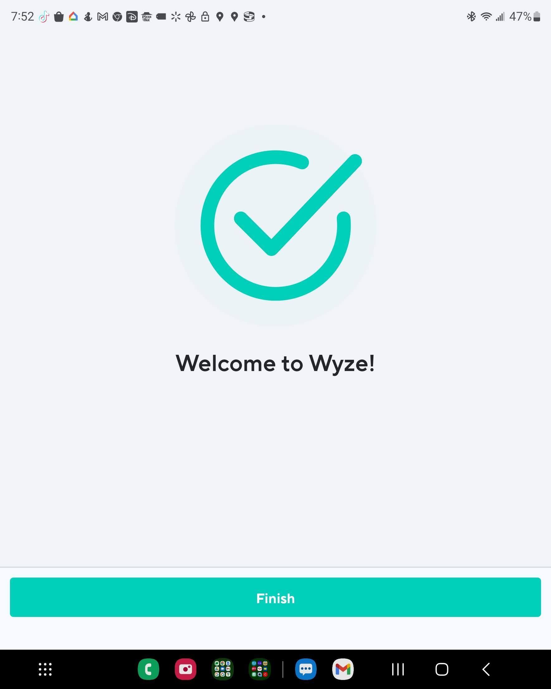Tha Wyze app is easy to set up, click to load a larger version