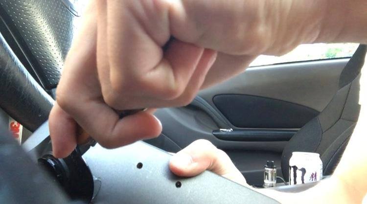 Having to use a knife to get it off, click to load a larger version