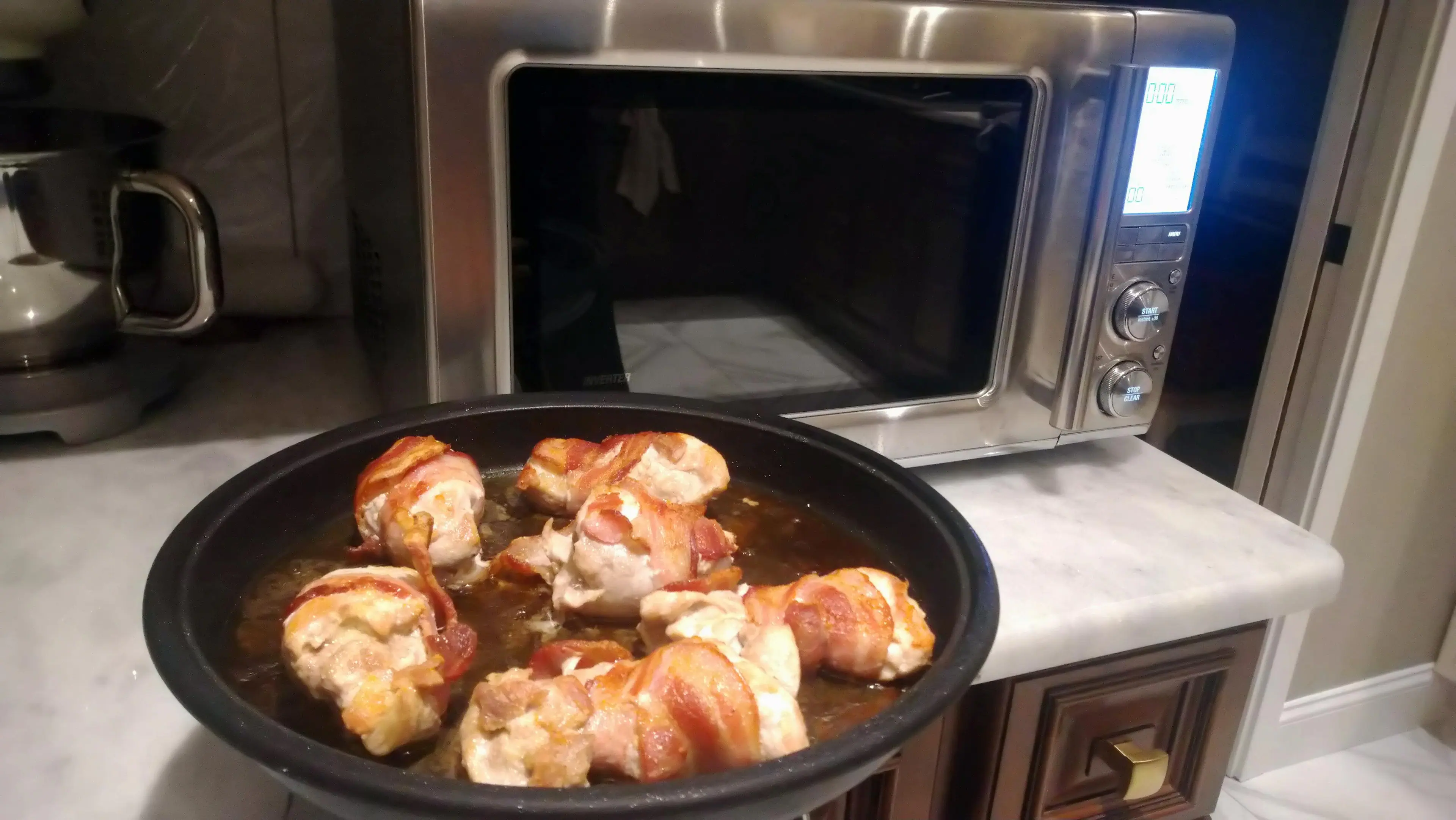 Bacon wrapped chicken using Fast Combi, click to load a larger version