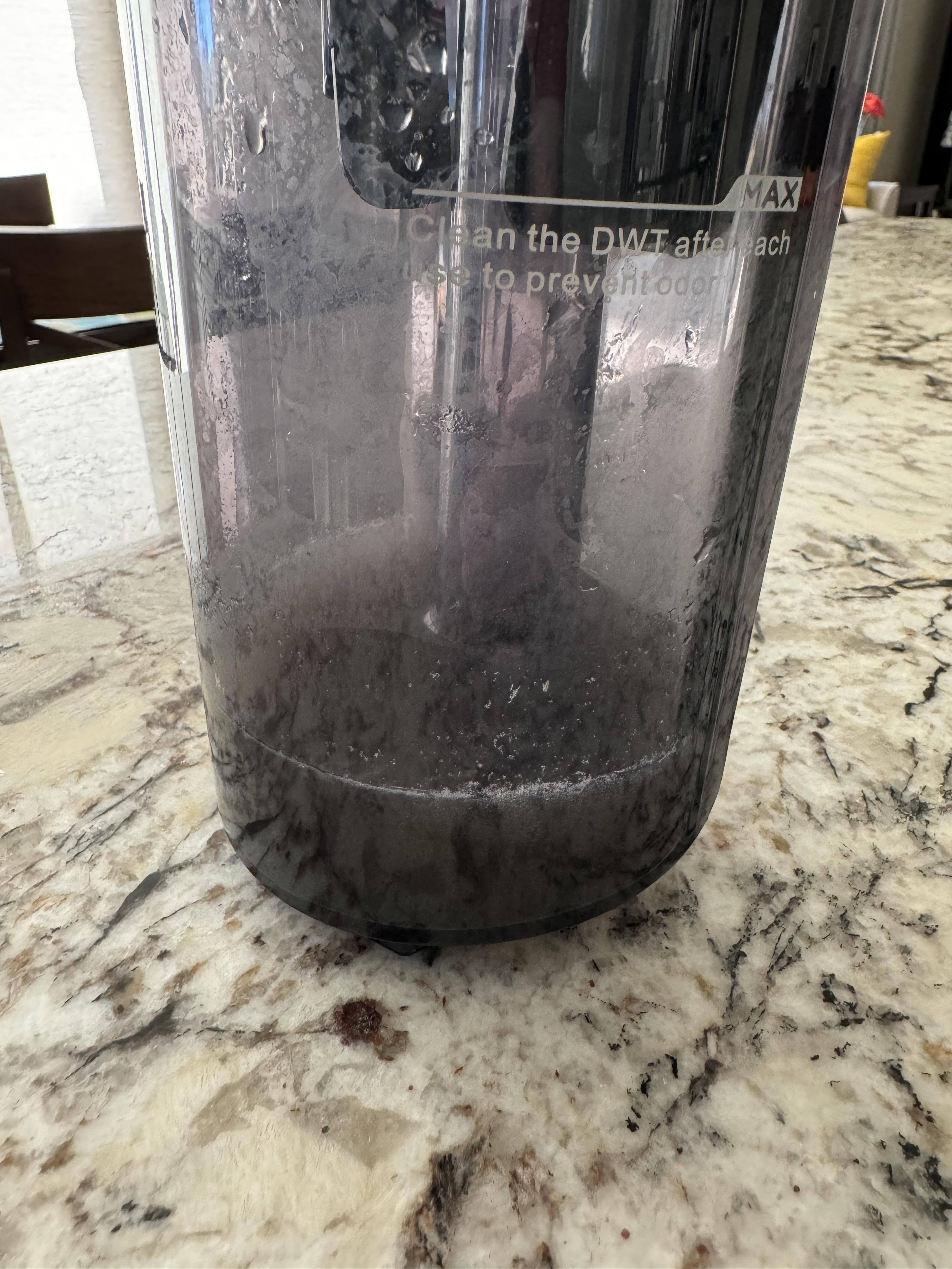 The stuff cleaned out from the device after the self-clean and dry., click to load a larger version