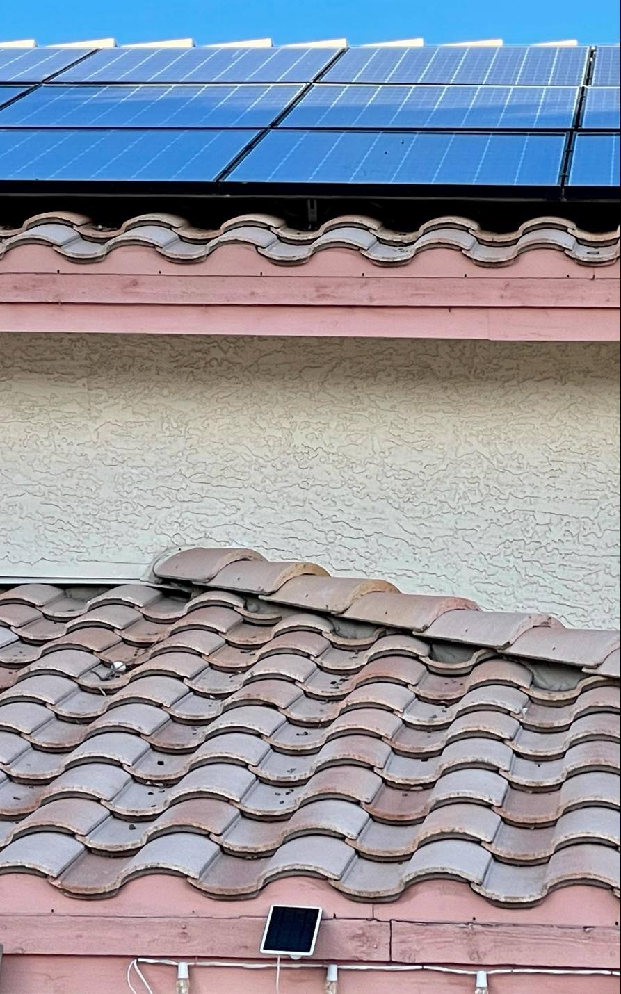 Panel installed below my roof Panels, click to load a larger version