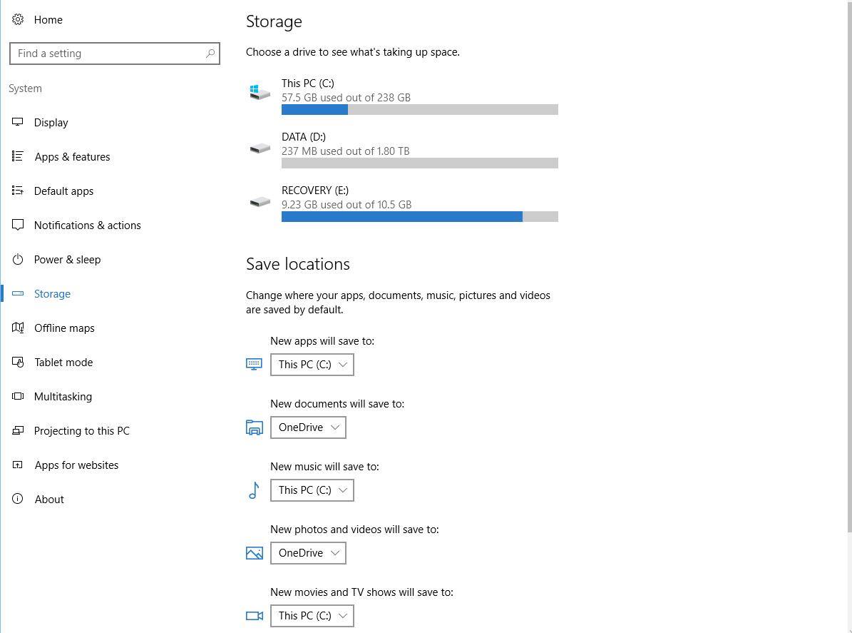 Storage Screen, click to load a larger version