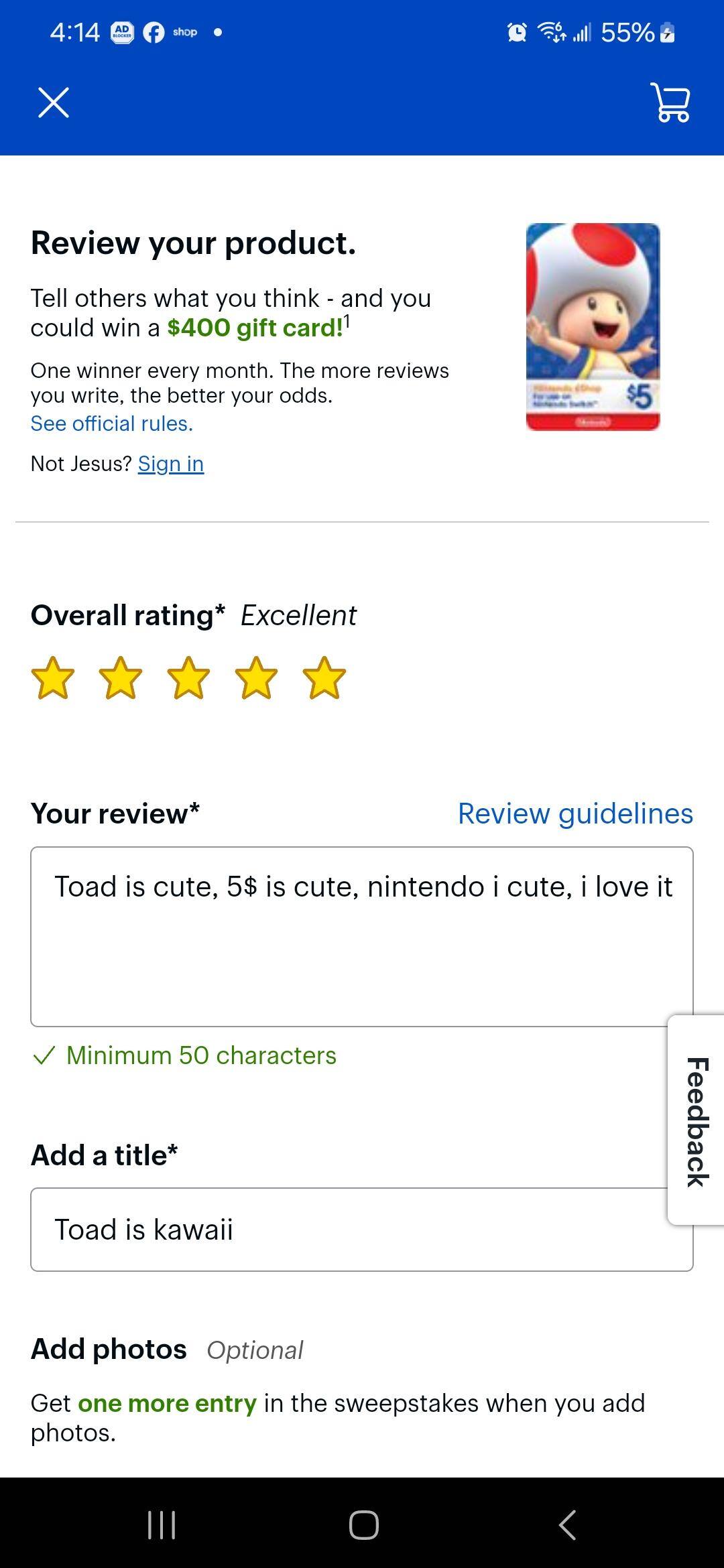 Customer provided, click to load a larger version