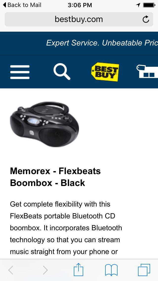 Memorex CD player w bluetooth, click to load a larger version