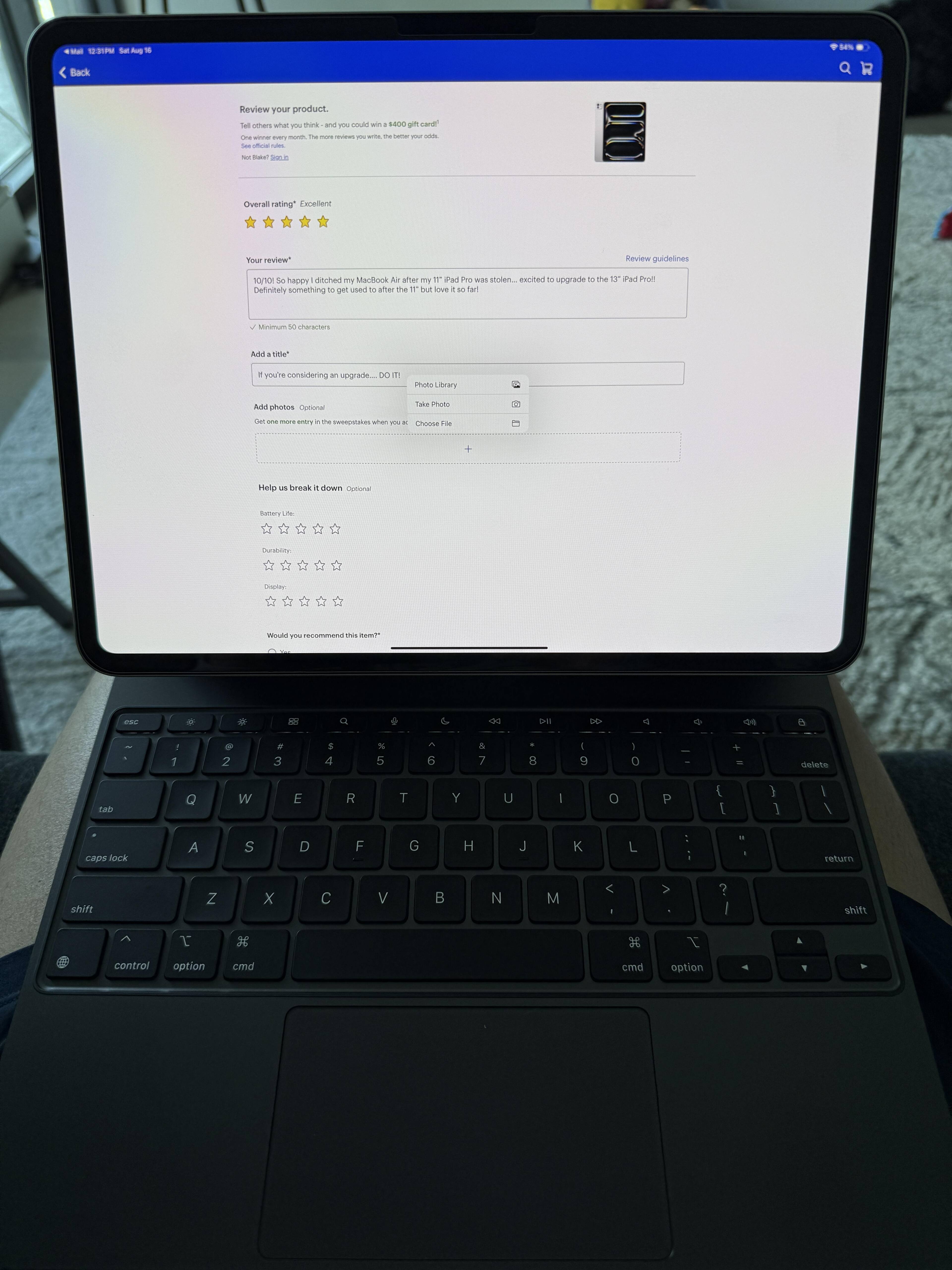 Customer provided, click to load a larger version