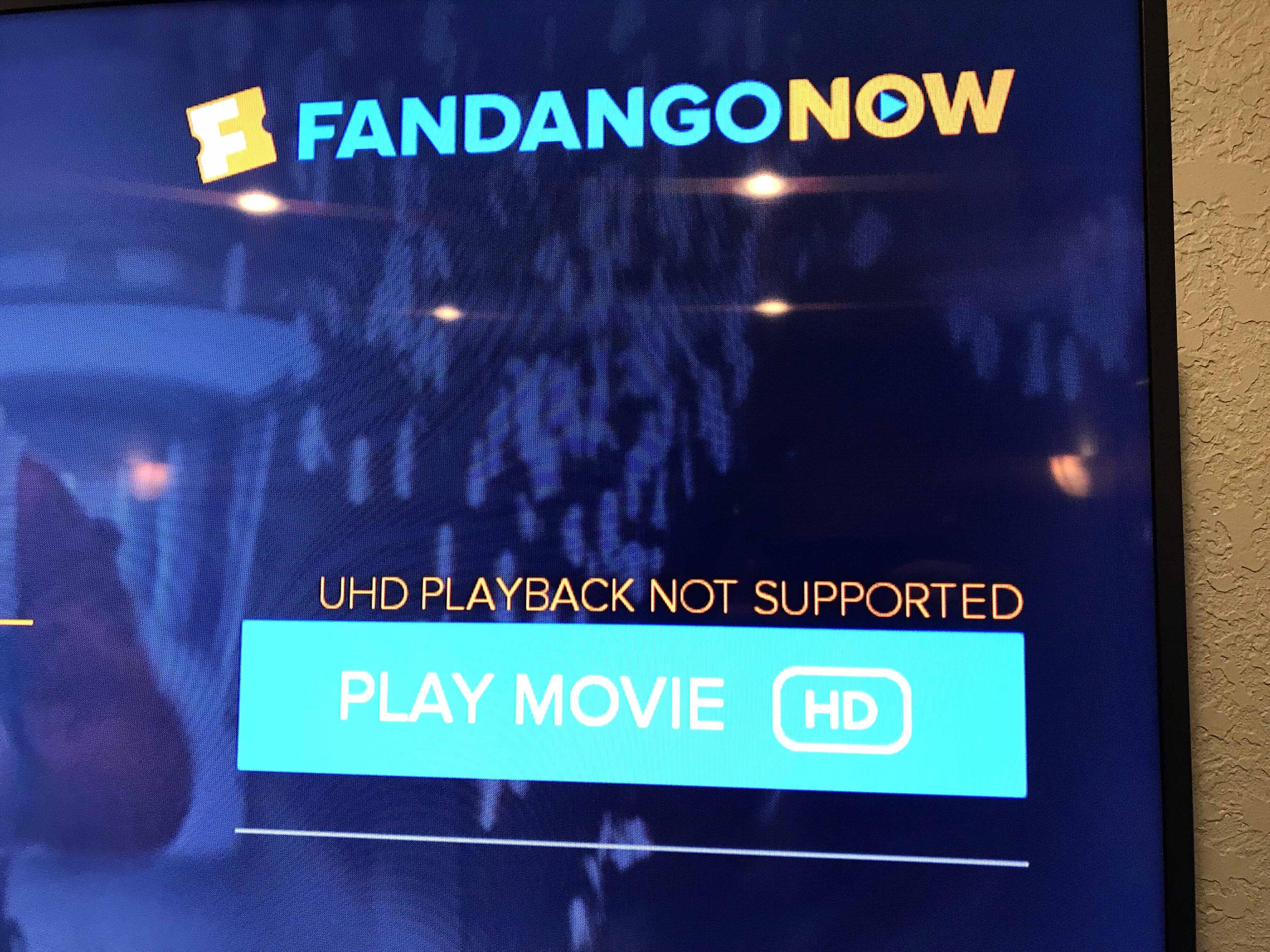 4k UHD not supported in Fandango, click to load a larger version
