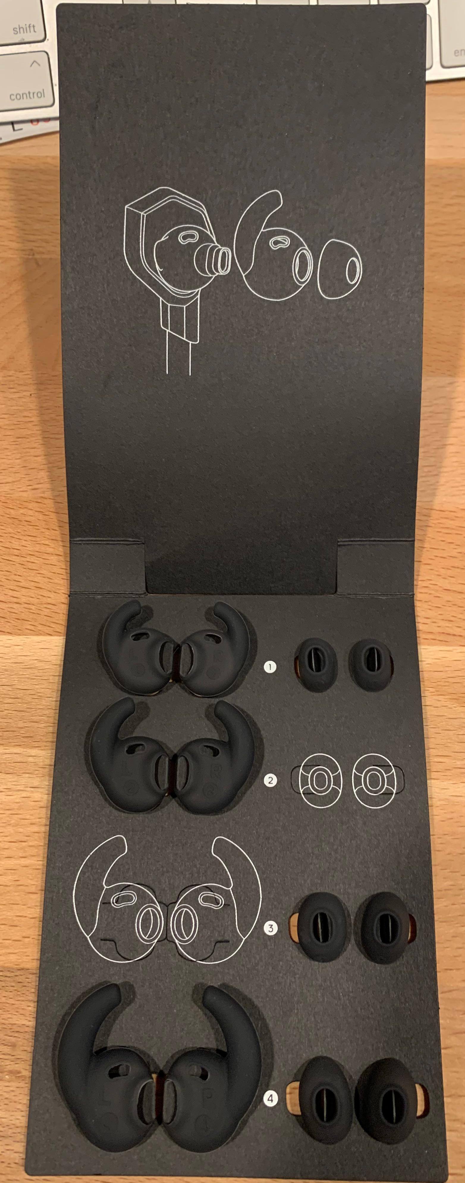 Lots of ear tip and wing options, click to load a larger version