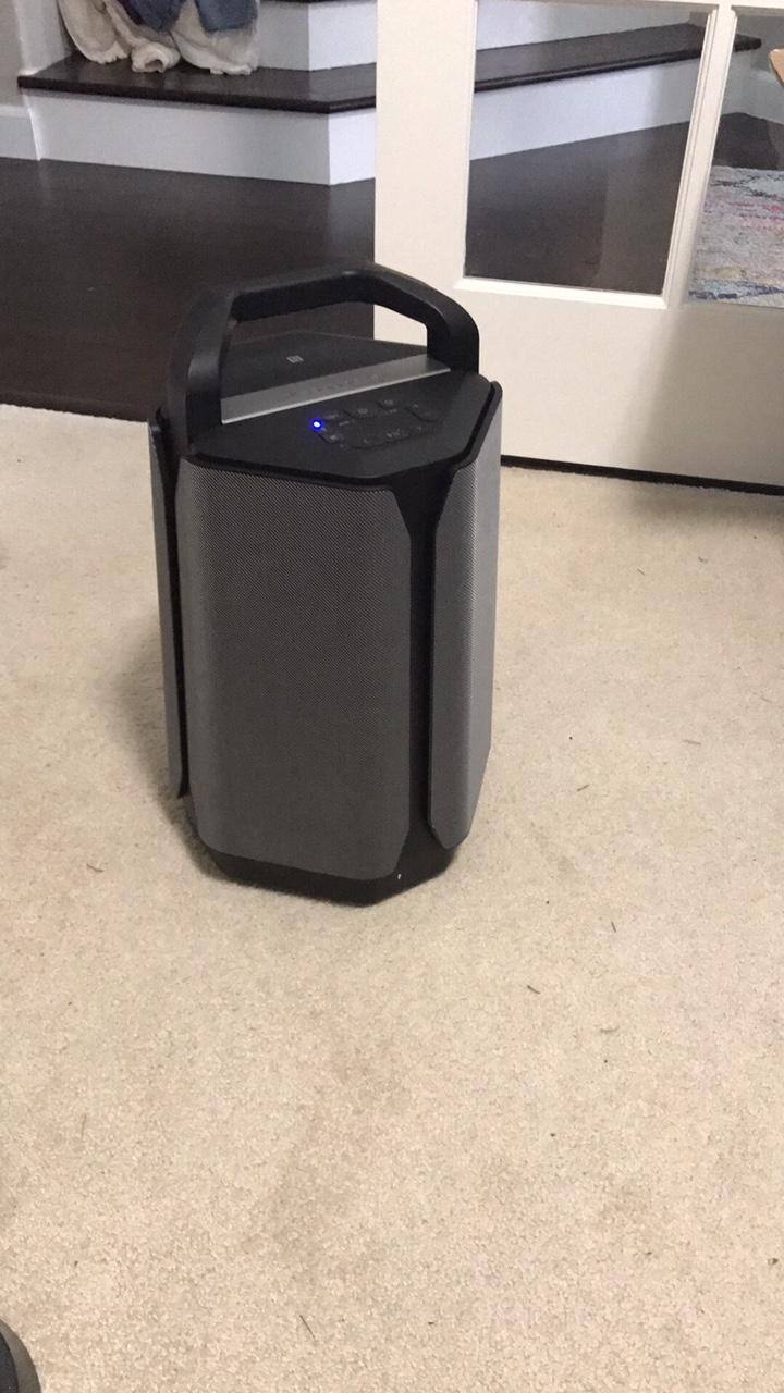 I use this speaker for the whole downstairs, click to load a larger version