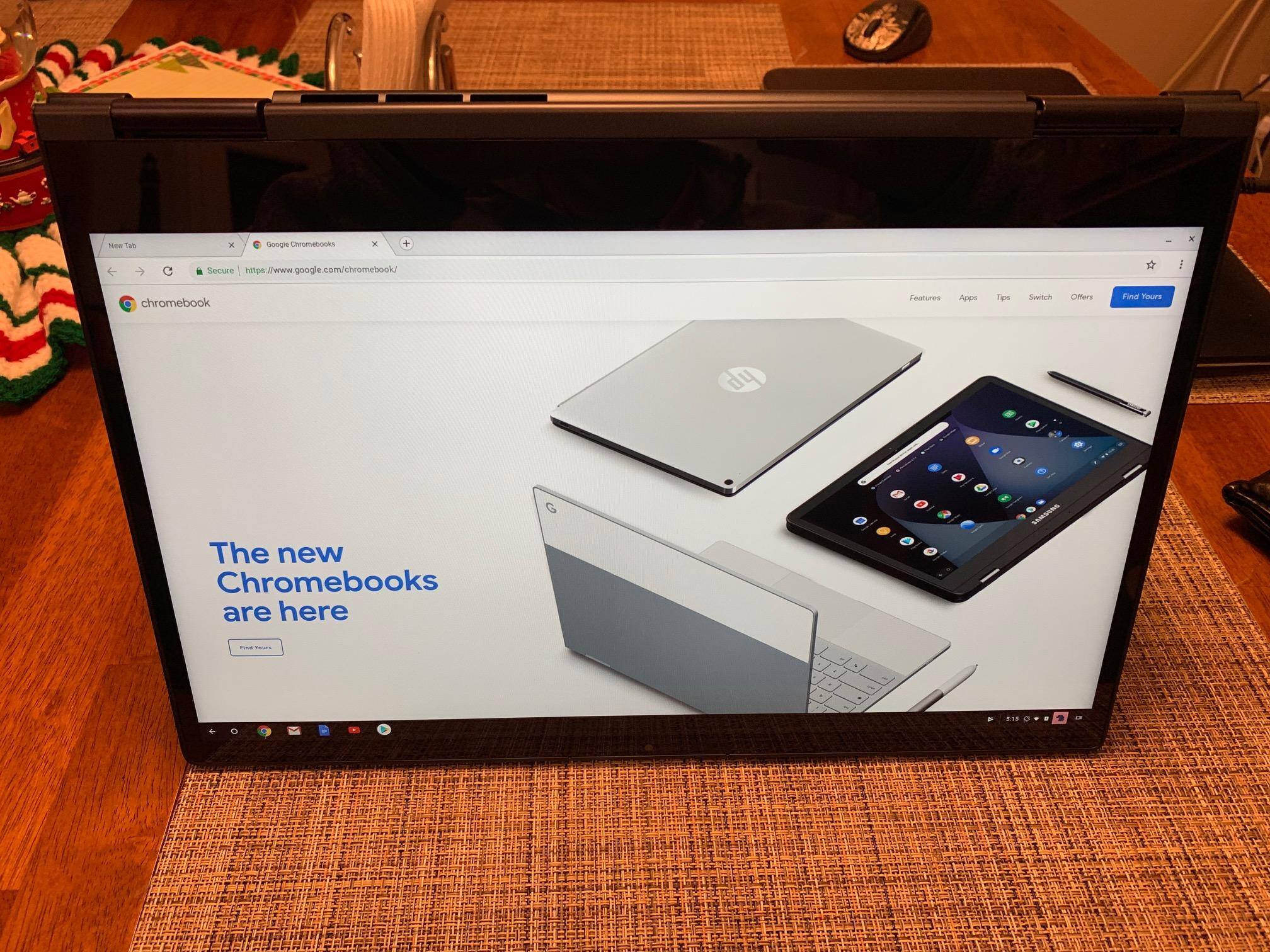 In Tent/Table Mode, click to load a larger version