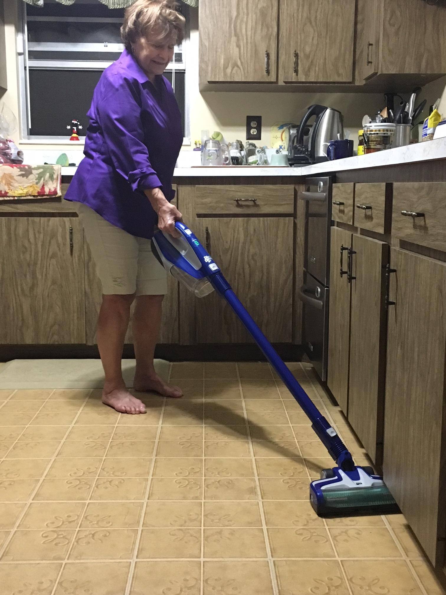 The REACH Cleans Under Cabinets in Kitchen with Ease, click to load a larger version