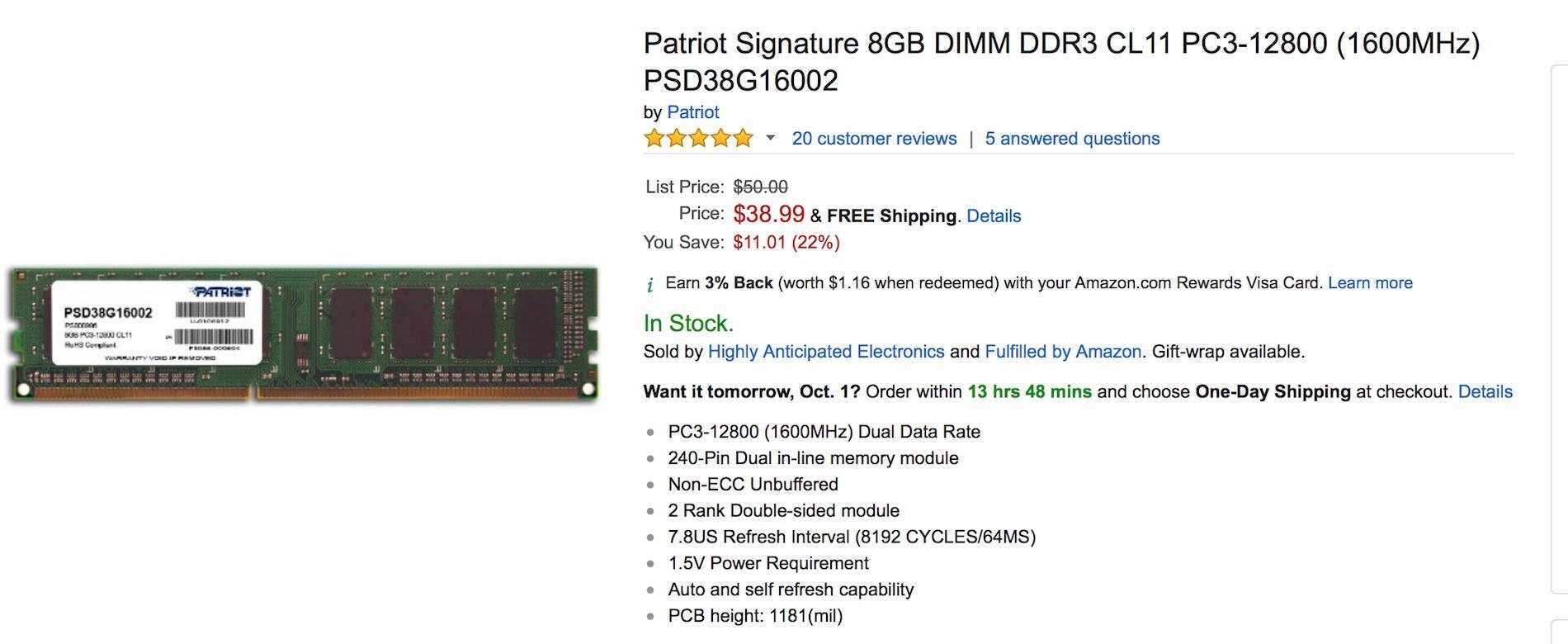 DDR3 that came with computer, click to load a larger version