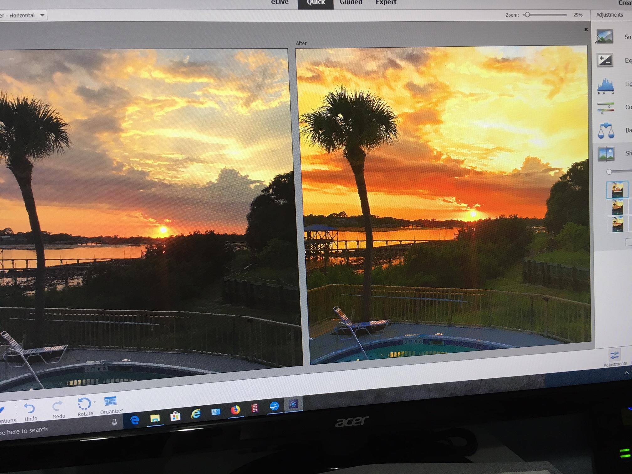 Editing Fantastic Cedar Key Sunset, click to load a larger version