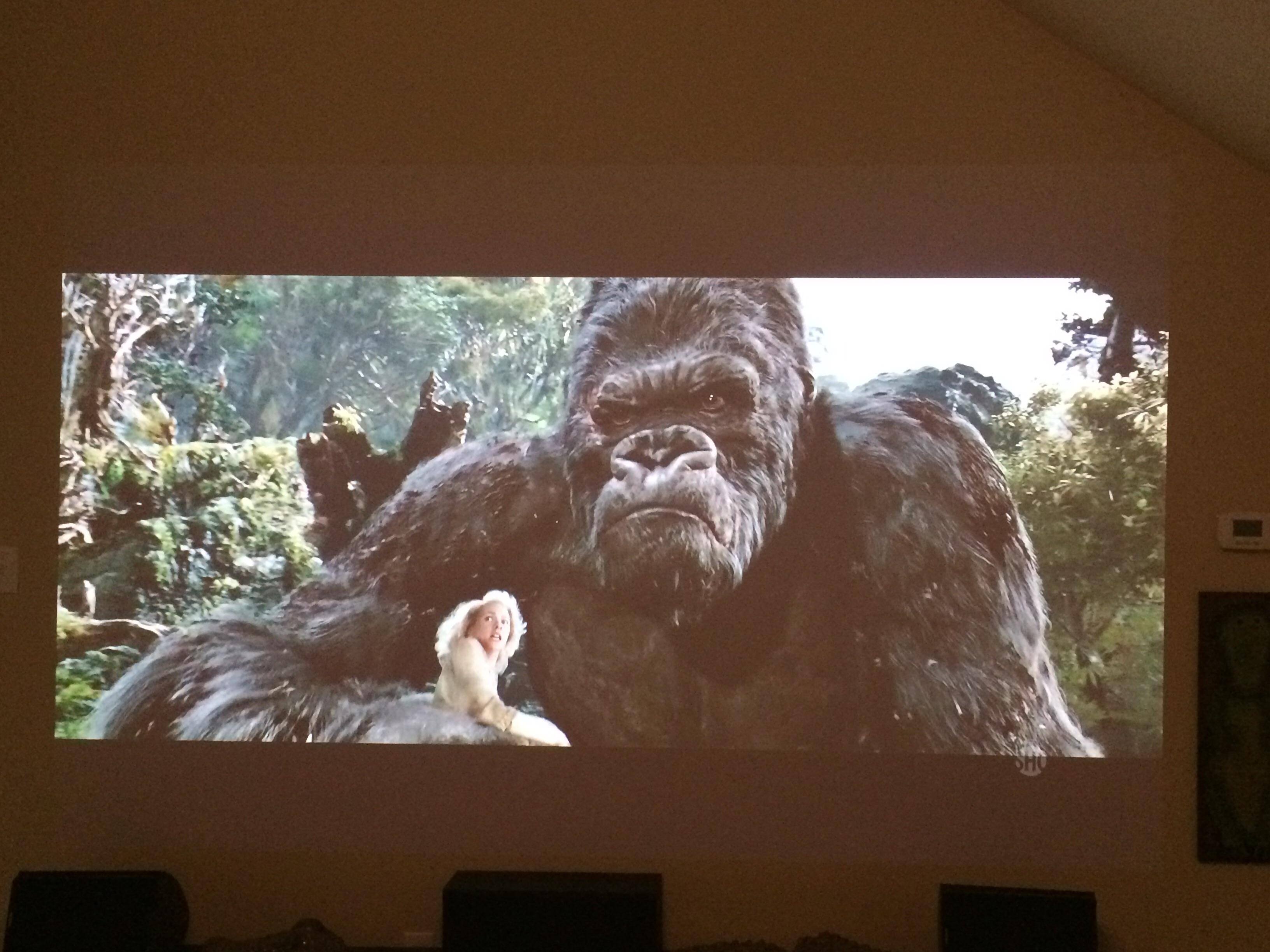 Projected on painted tan wall, click to load a larger version