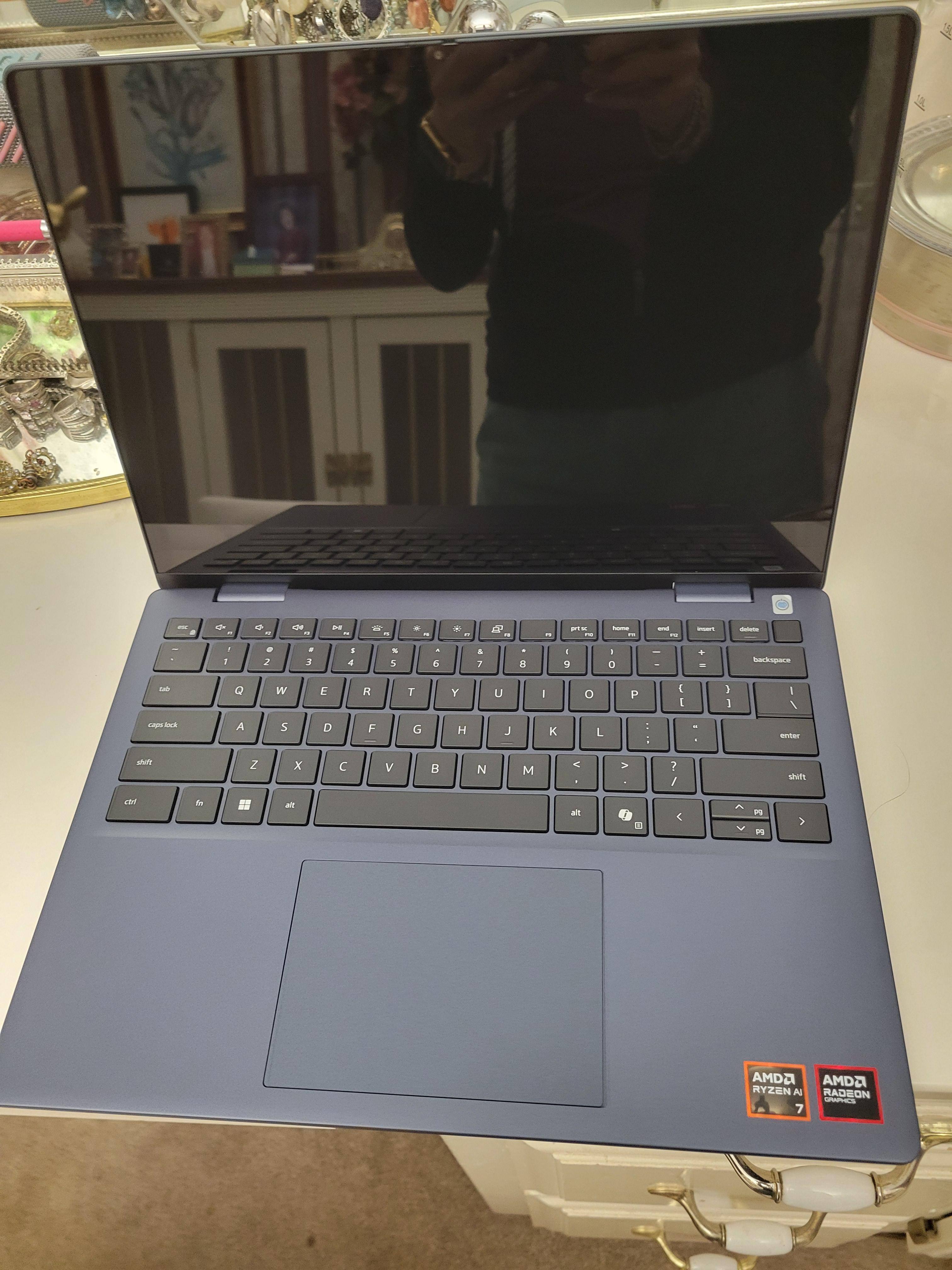 Dell Laptop Opened, click to load a larger version