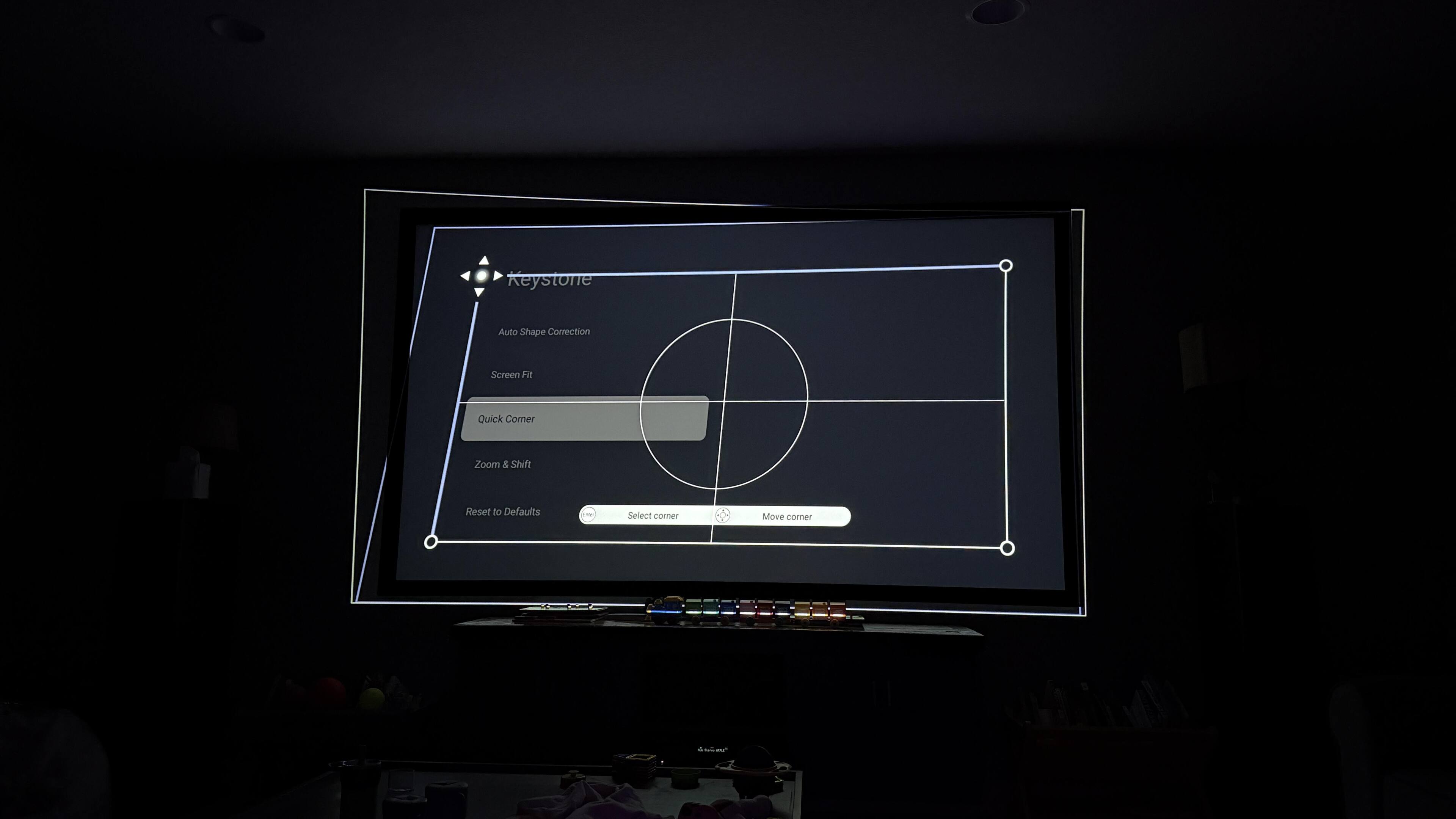 Easy keystone correction, click to load a larger version