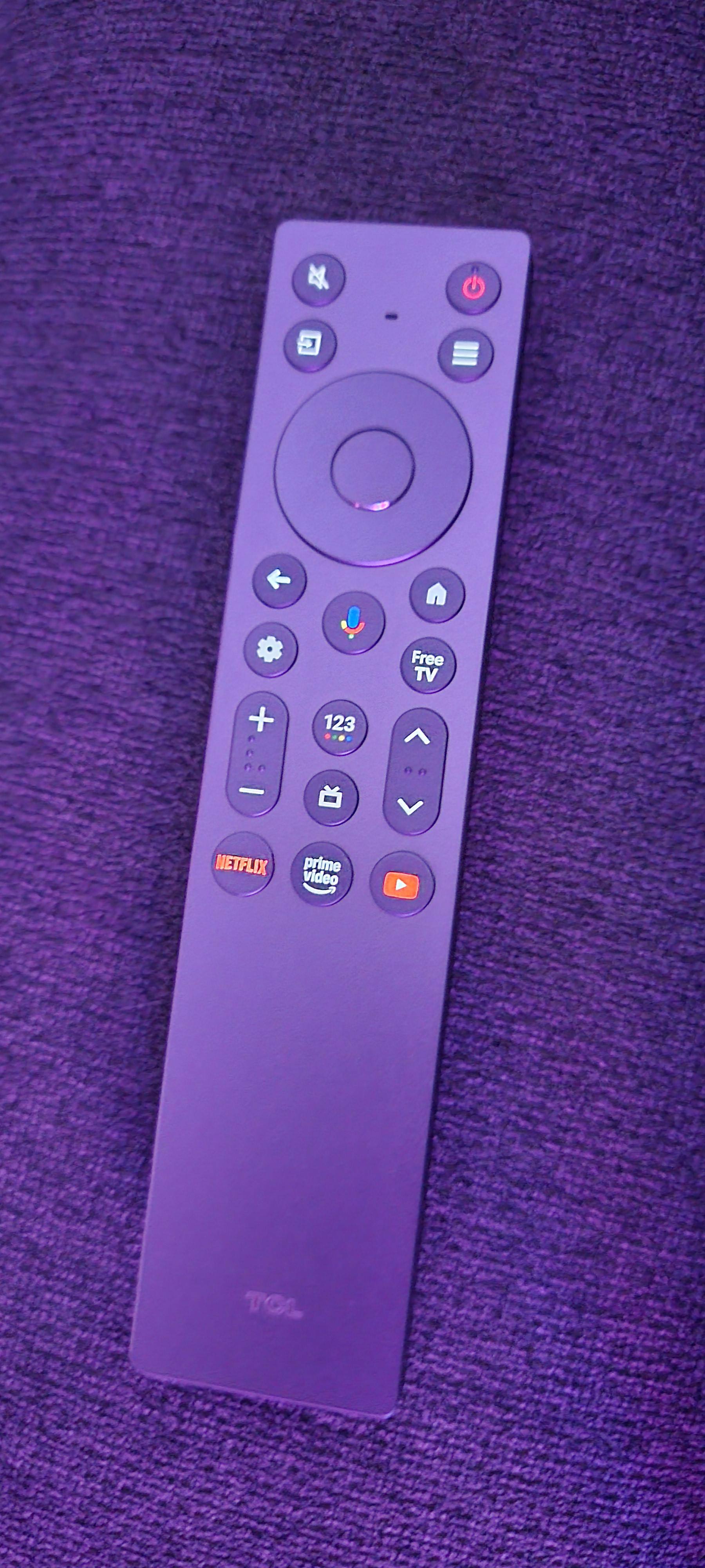 Backlit remote., click to load a larger version