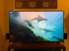Our Planet on Netflix in Dolby Vision. My room lighting is at full brightness and you can see that the TV is bright enough to cause the phone camera to dim the room walls., click to load a larger version