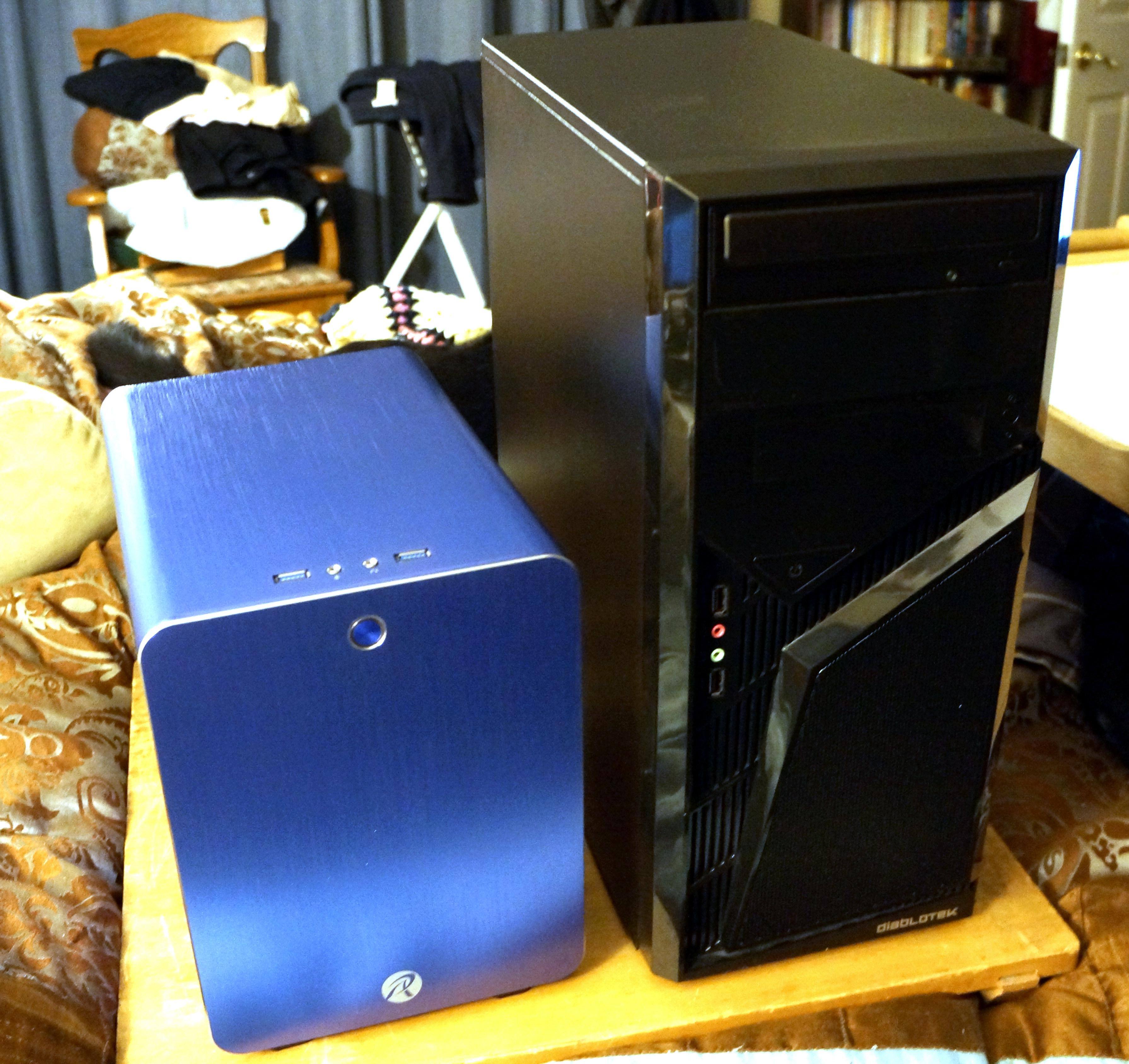 The mini-build is on the left., click to load a larger version