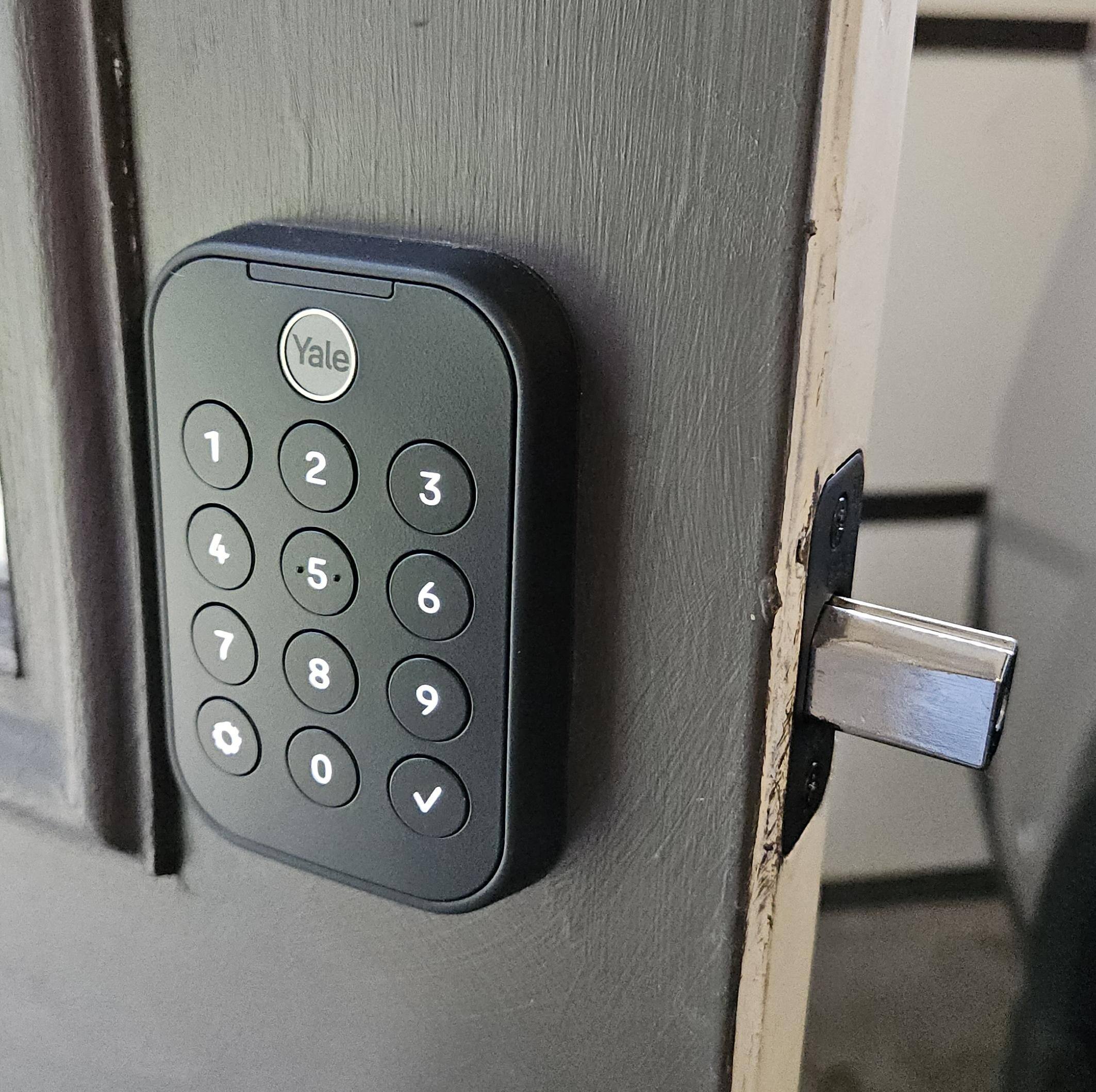 Outside with standard window - enough room for keypad and looks great, click to load a larger version