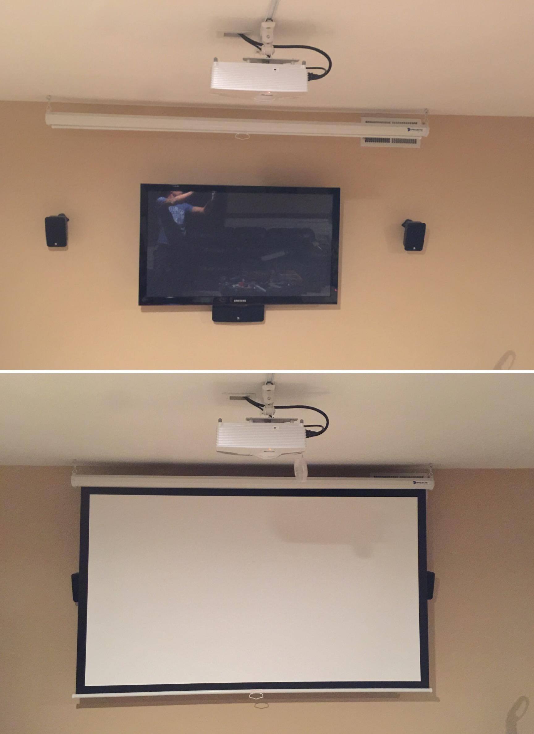 92" pull down screen, click to load a larger version
