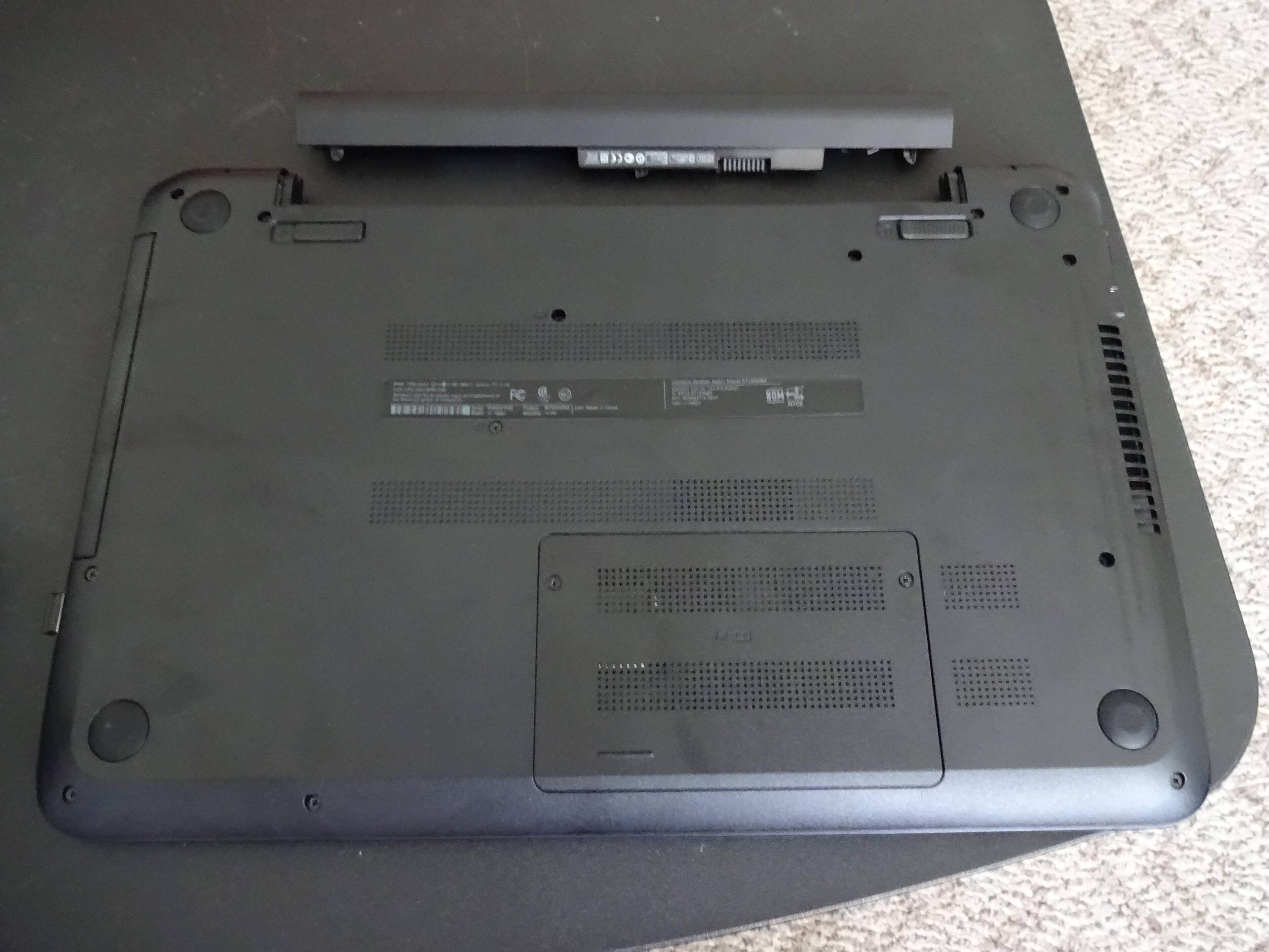 Bottom showing removable battery and easy access panel., click to load a larger version