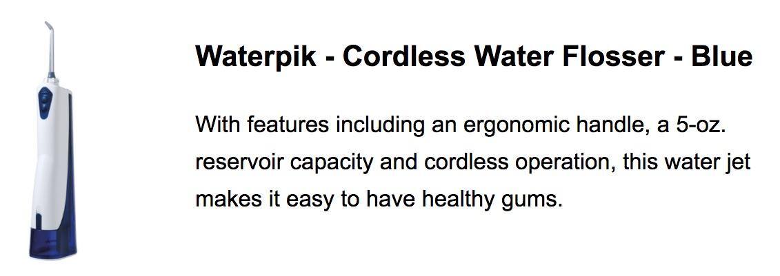 Waterpik - Cordless Flowwer, click to load a larger version