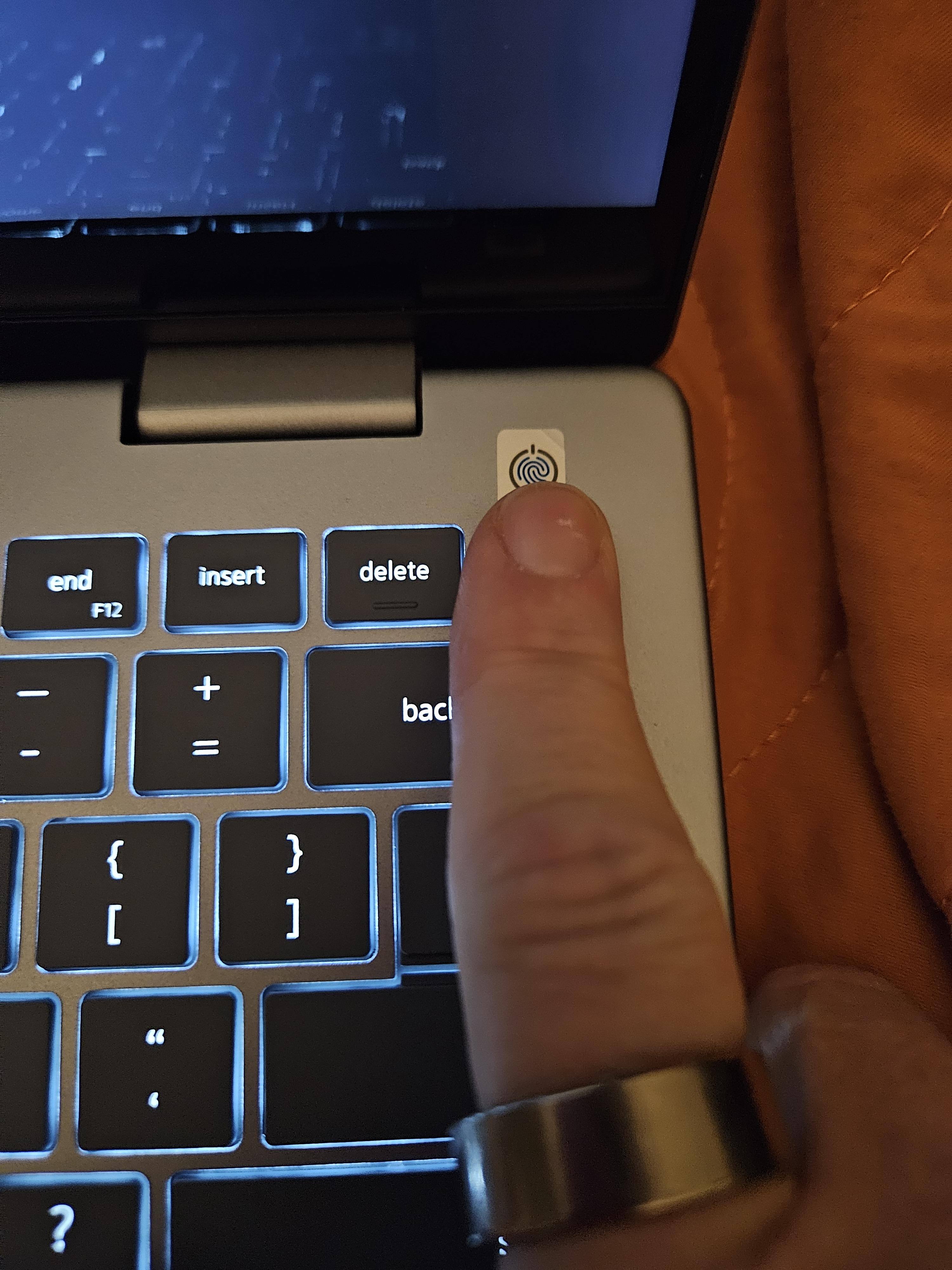 Fingerprint security, click to load a larger version