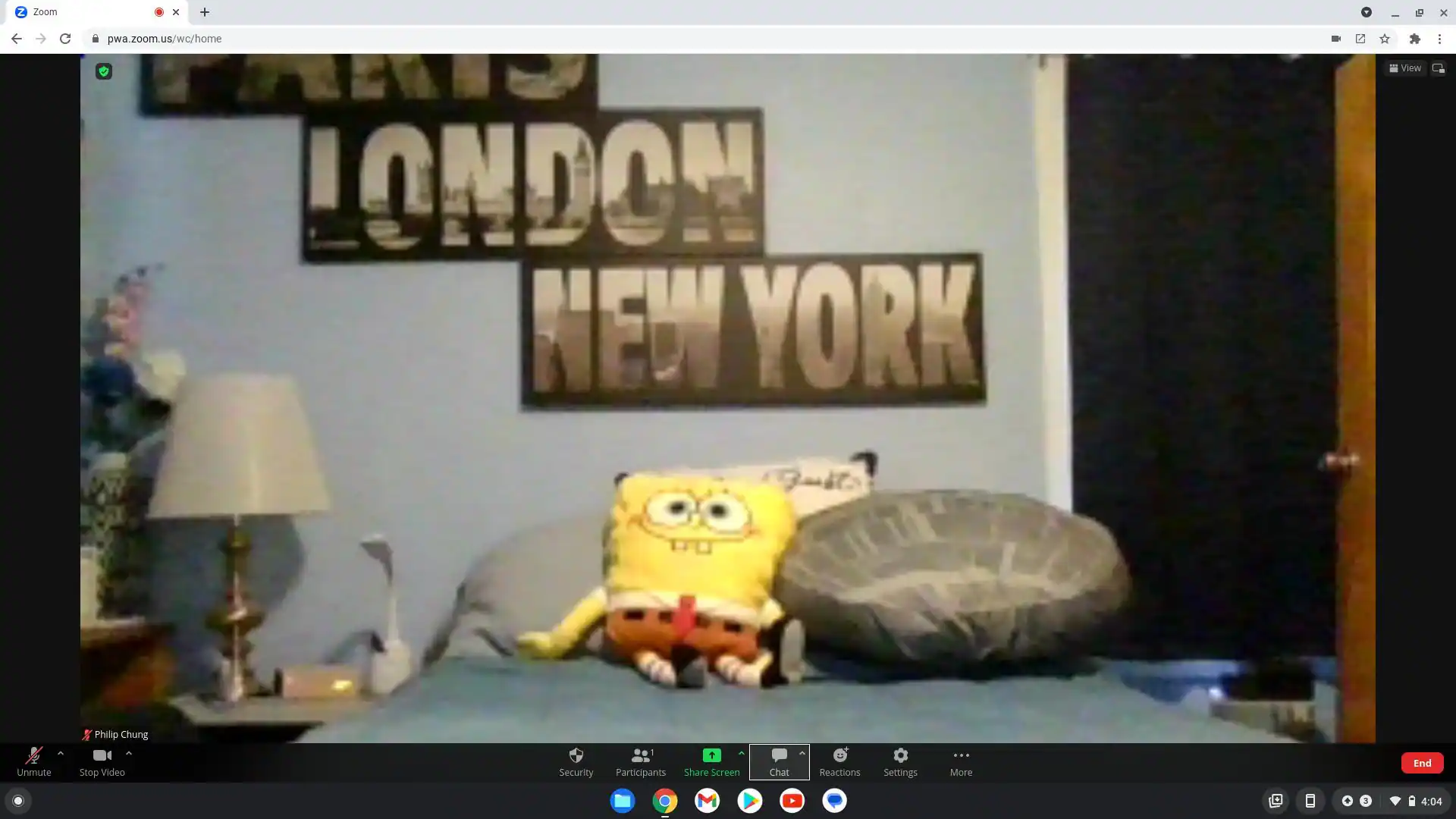 Sample of webcam image quality in virtual meeting app, average lighting conditions, click to load a larger version