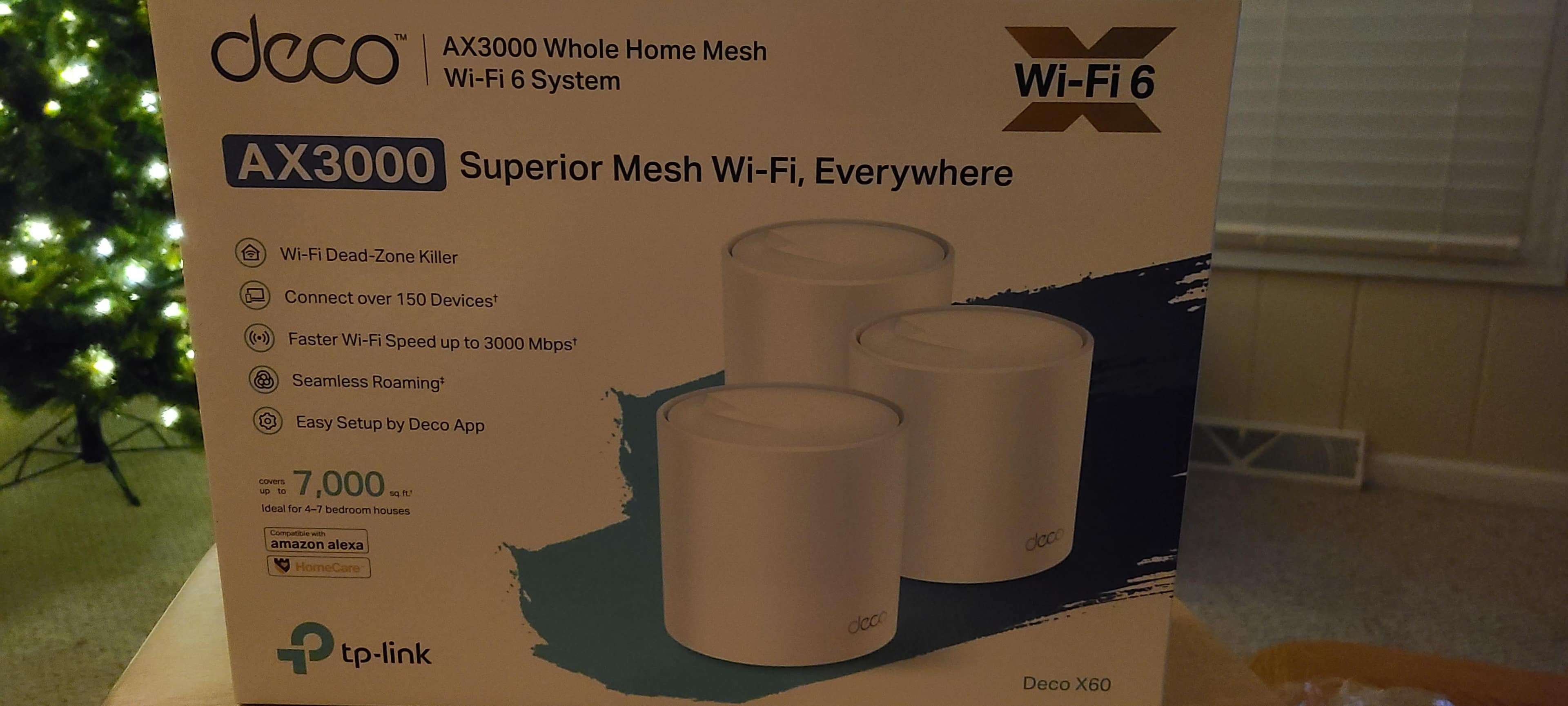 TP Link Deco AX3000 (3 pack) Dual Band Whole Home Mesh Wi Fi 6