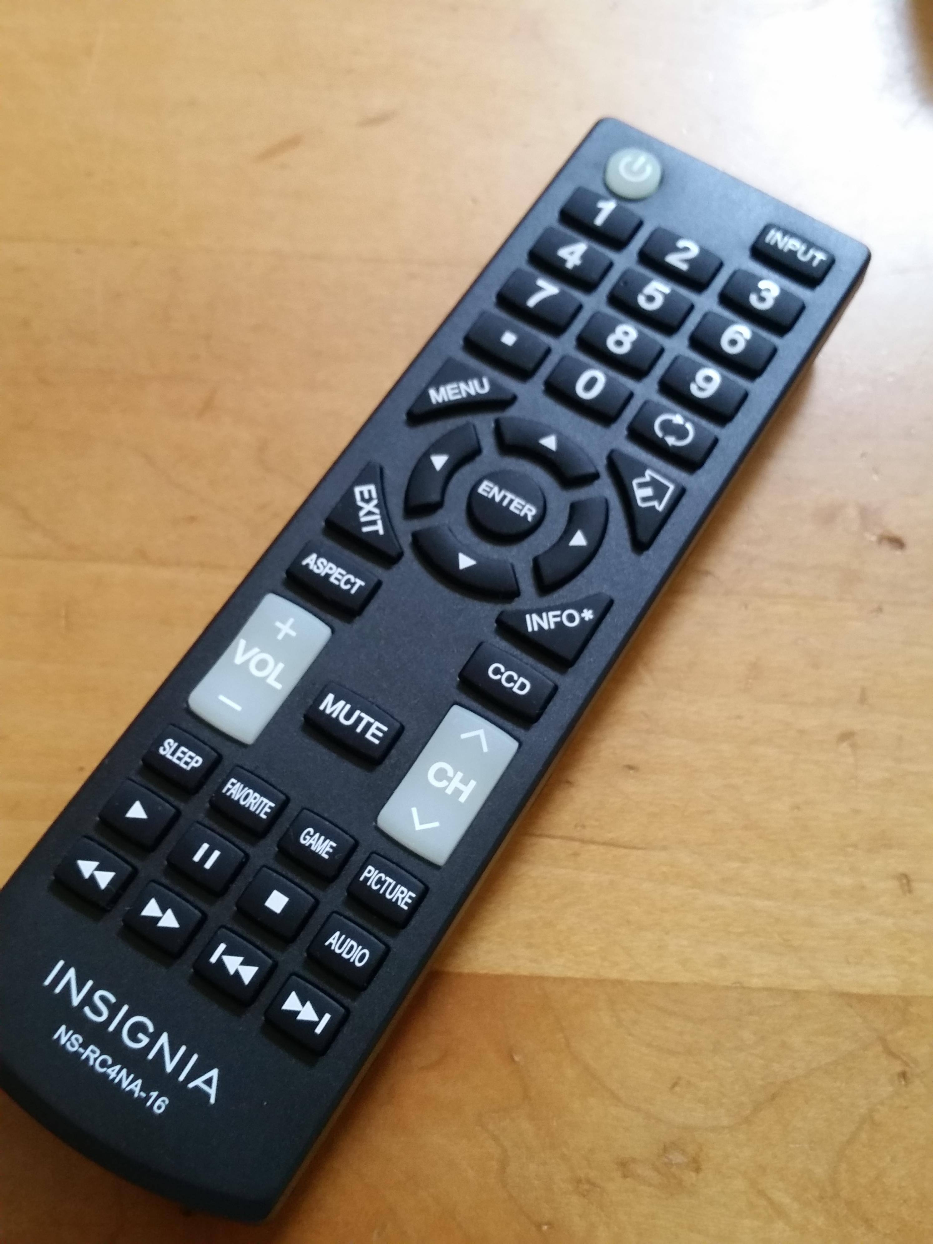 Front of the remote, click to load a larger version