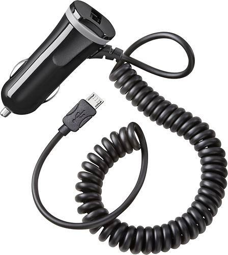 Insignia - 15w Vehicle Charger With Micro USB Cable & USB Port, click to load a larger version