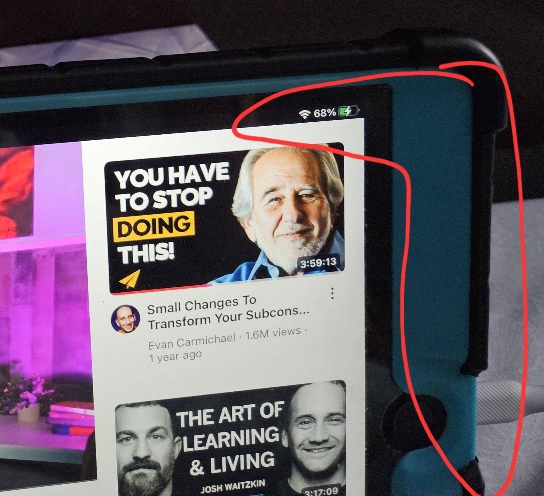 Charging while plugged in, click to load a larger version