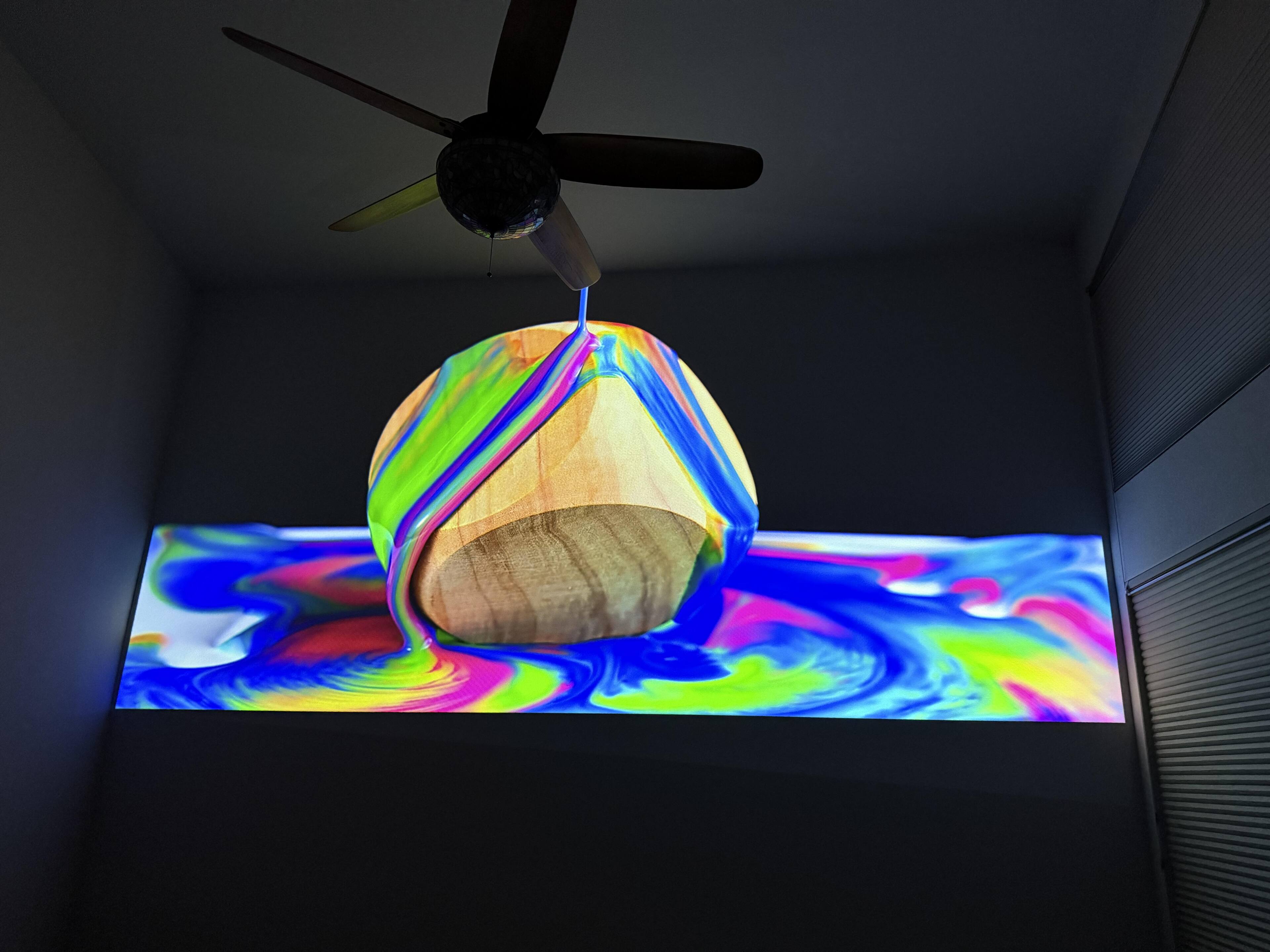 While out of the designed specs, the EF22 can surprisingly achieve a 200" diagonal screen projection from a 170" throw distance., click to load a larger version