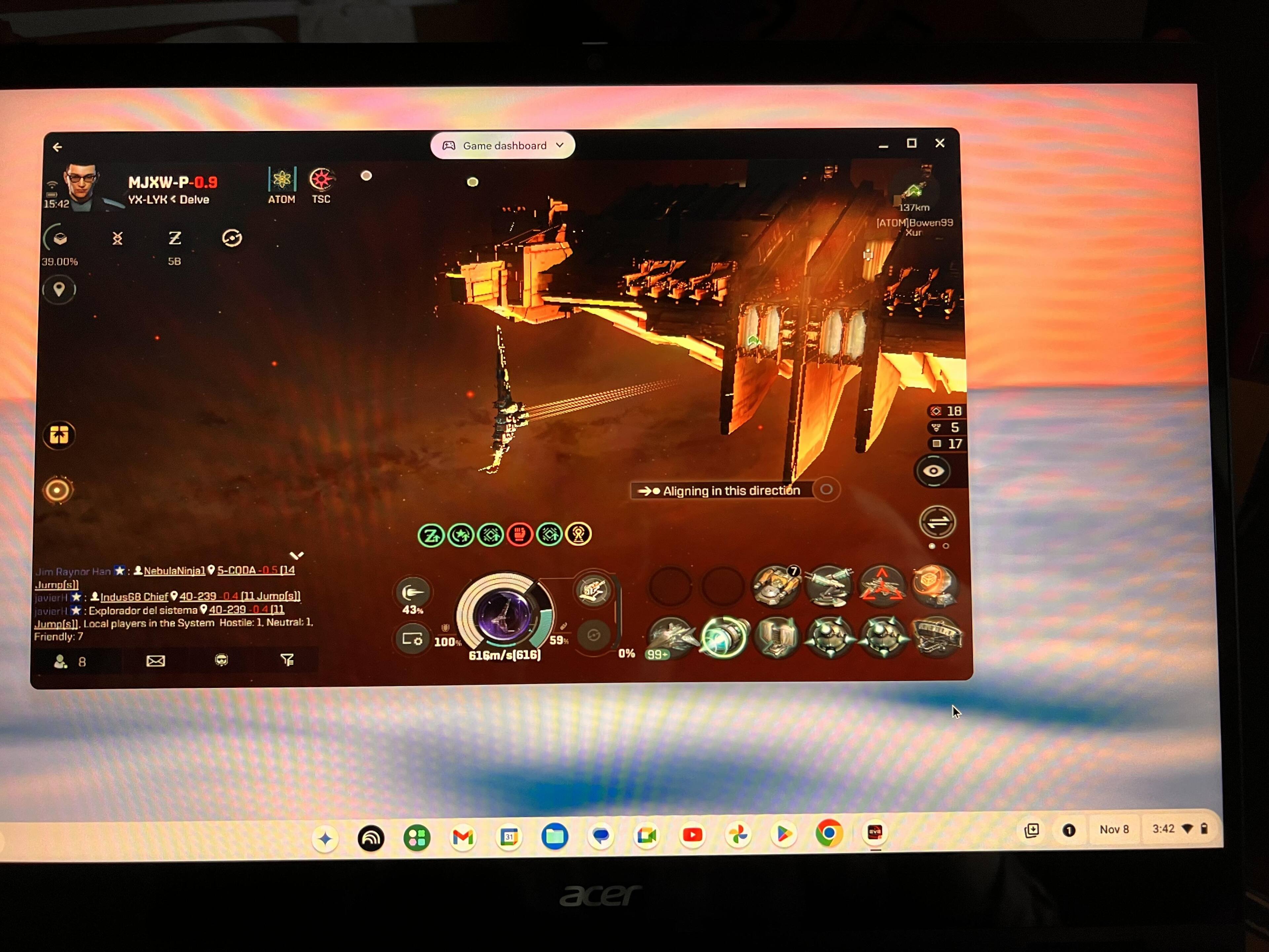 Running a game, click to load a larger version