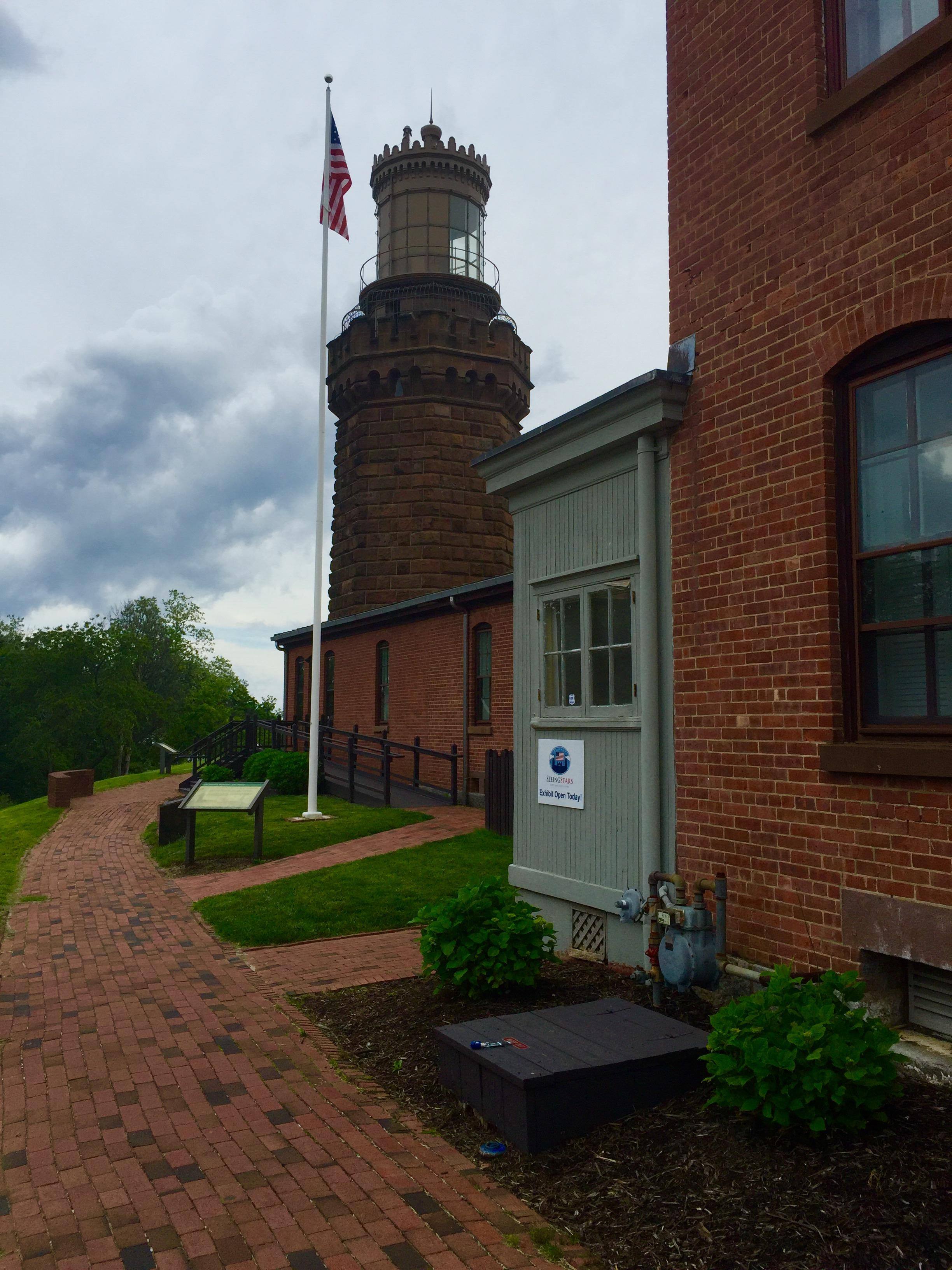 Twin Lights, Atlantic Highlands, NJ cloudy afternoon, click to load a larger version