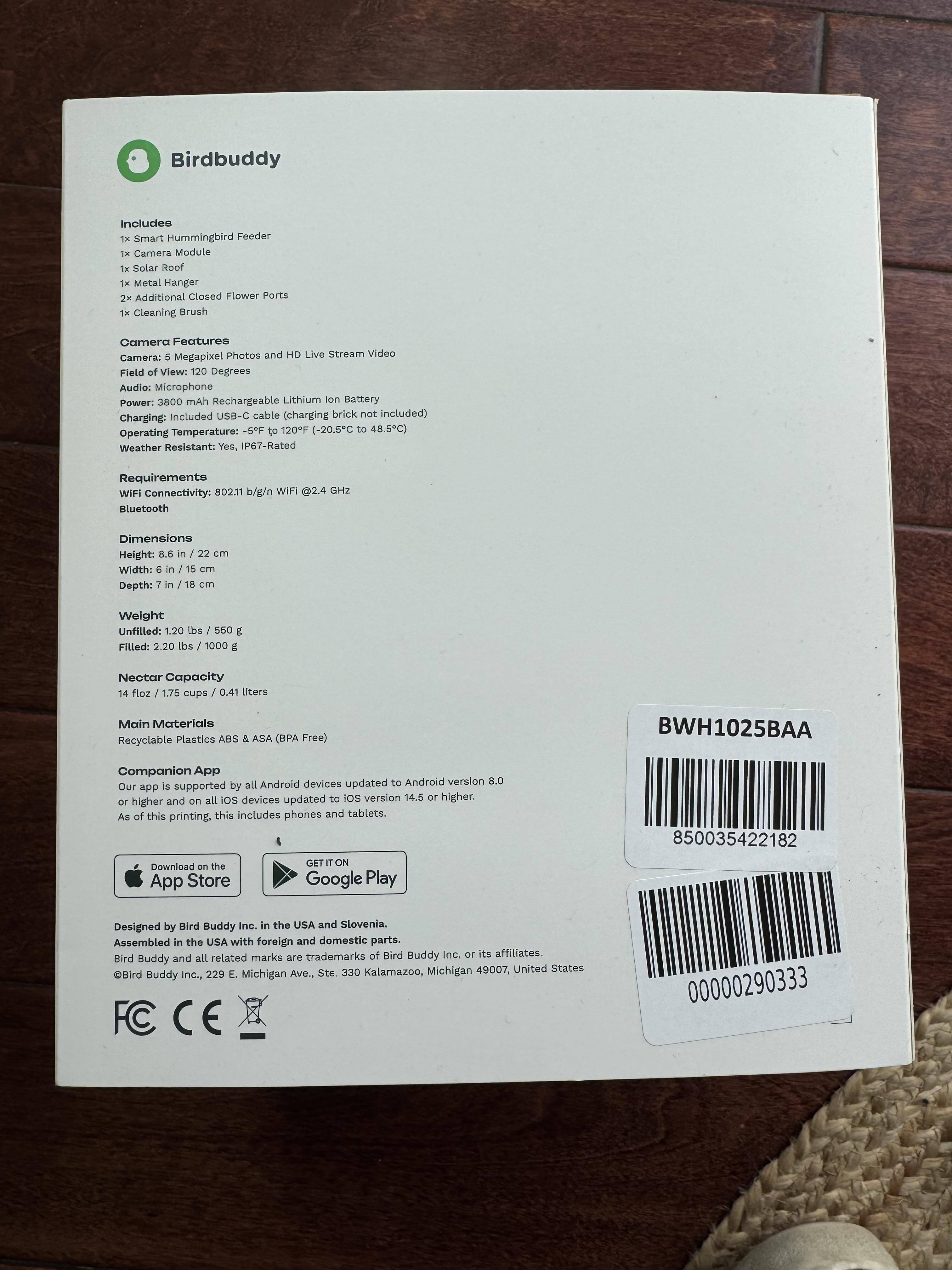 Specifications from the packaging, click to load a larger version