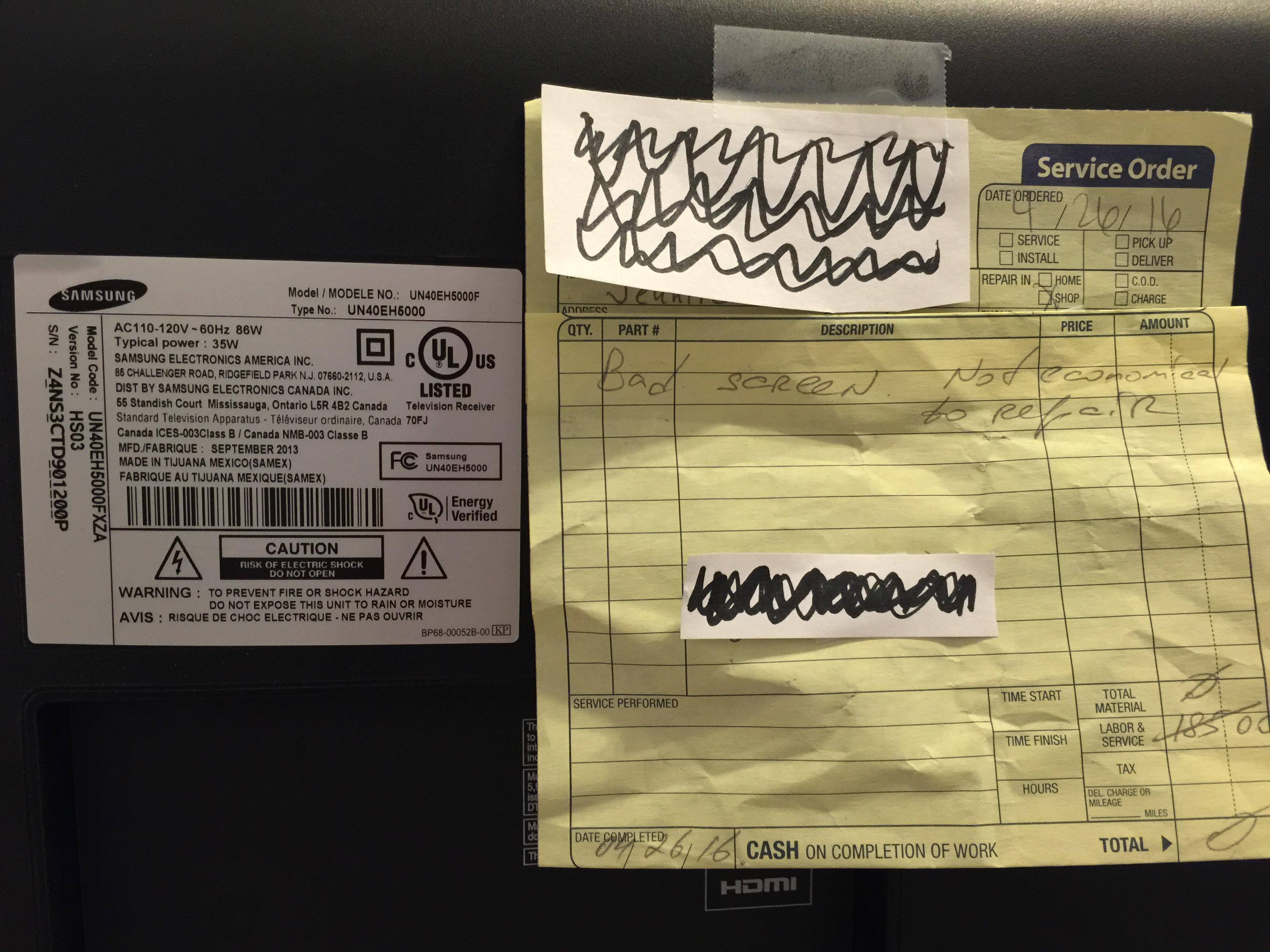 Samsung "Executive" Customer Service Said They're Sorry We Can't Do Anything For You, click to load a larger version