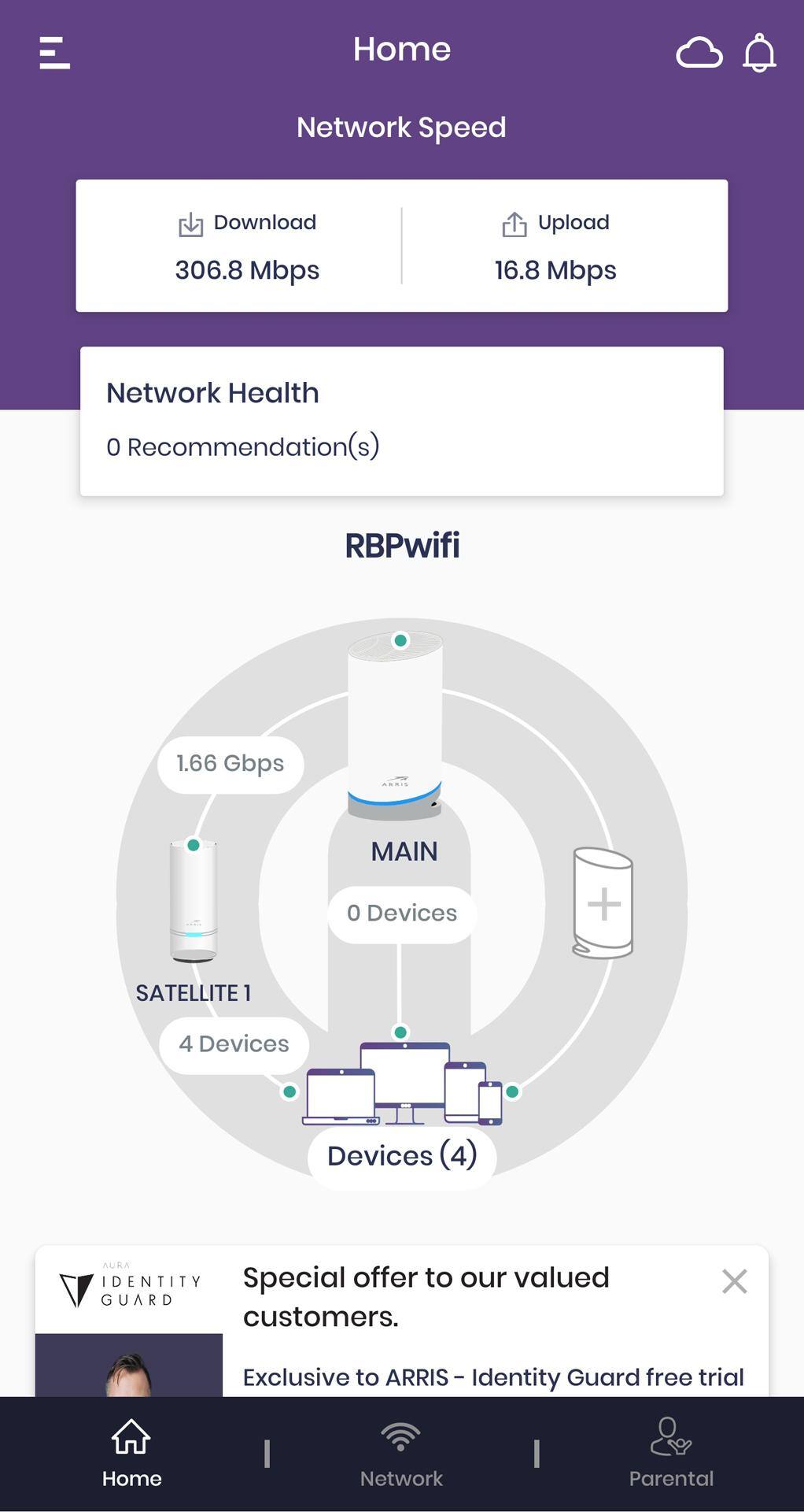 app network speed and status, click to load a larger version