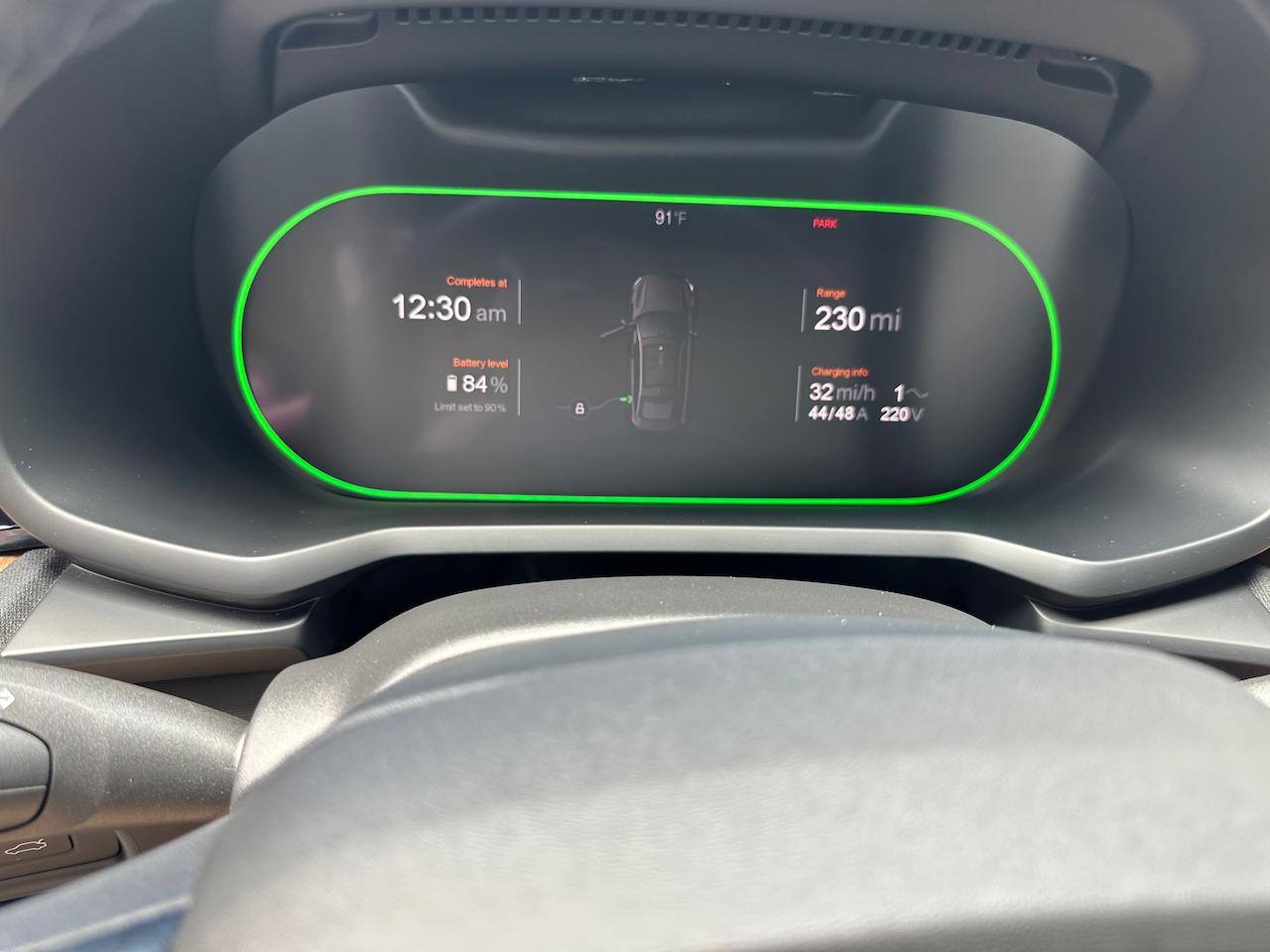 Charging at a Tesla Destination Charger., click to load a larger version