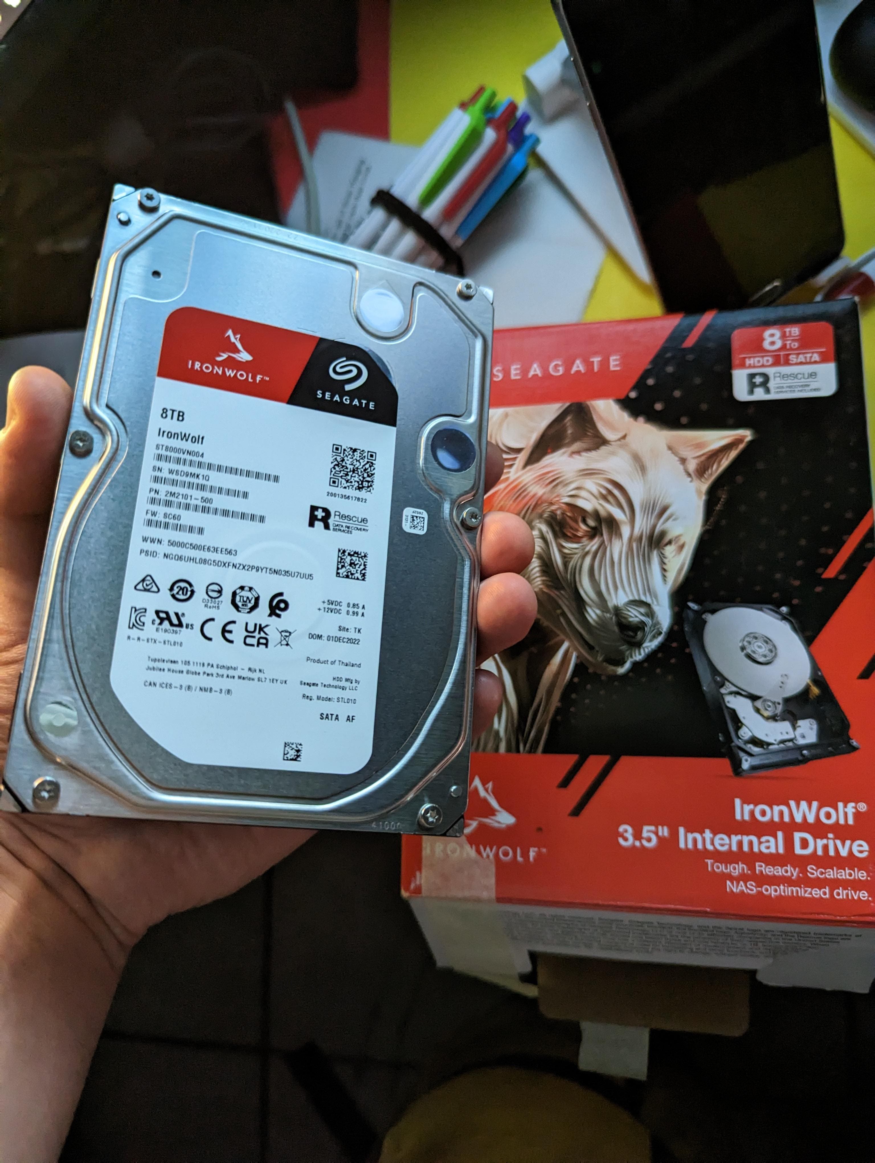 Seagate IronWolf 8TB NAS Internal Hard Drive with Rescue Data