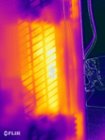 You wouldn't want to run it at full load on your lap. This is a bottom view at full load. The heat is at the back center., click to load a larger version