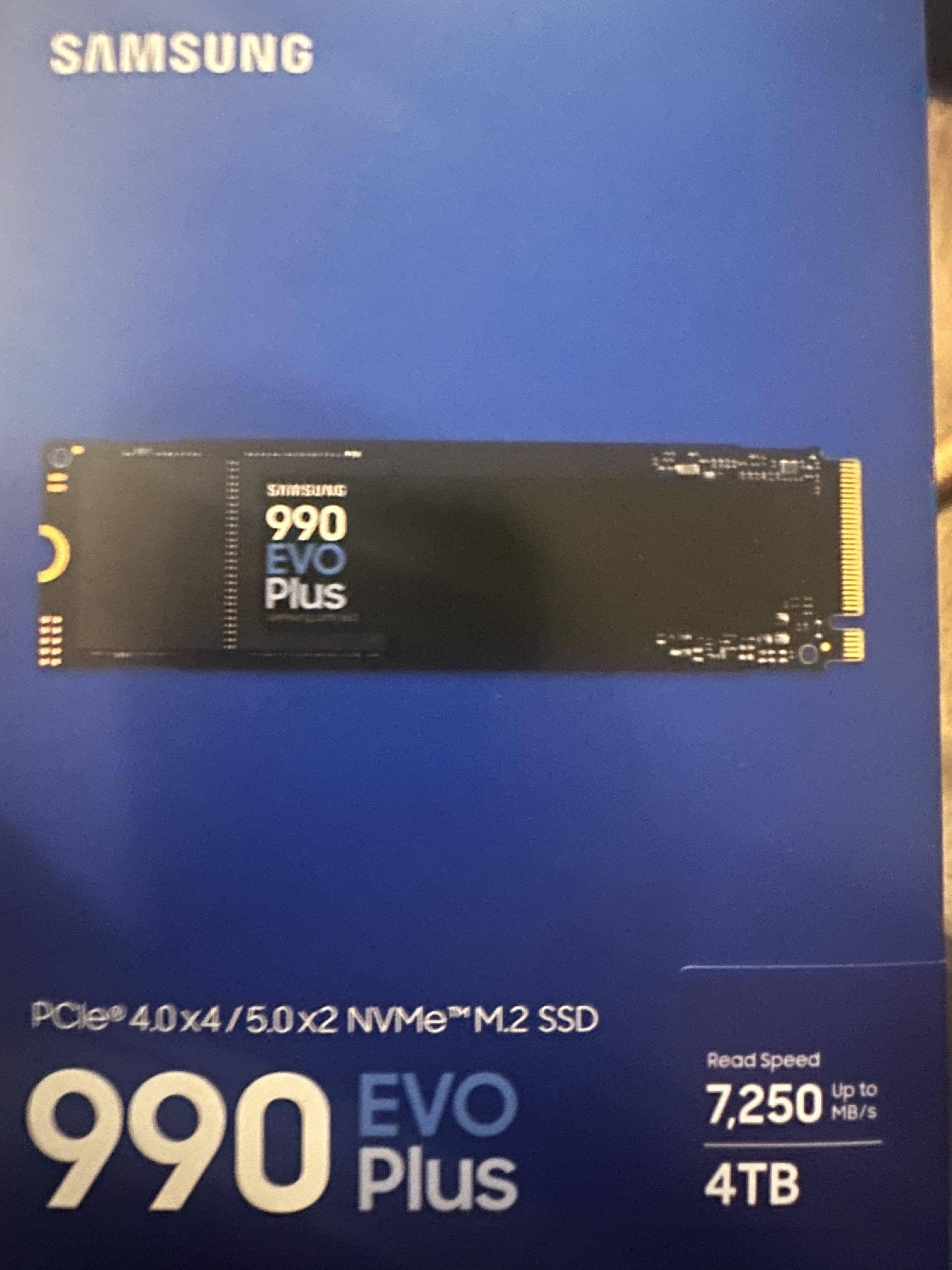 Samsung 990 EVO PLUS SSD 4TB, PCIe Gen 4x4 | 5x2 M.2 2280, Speeds