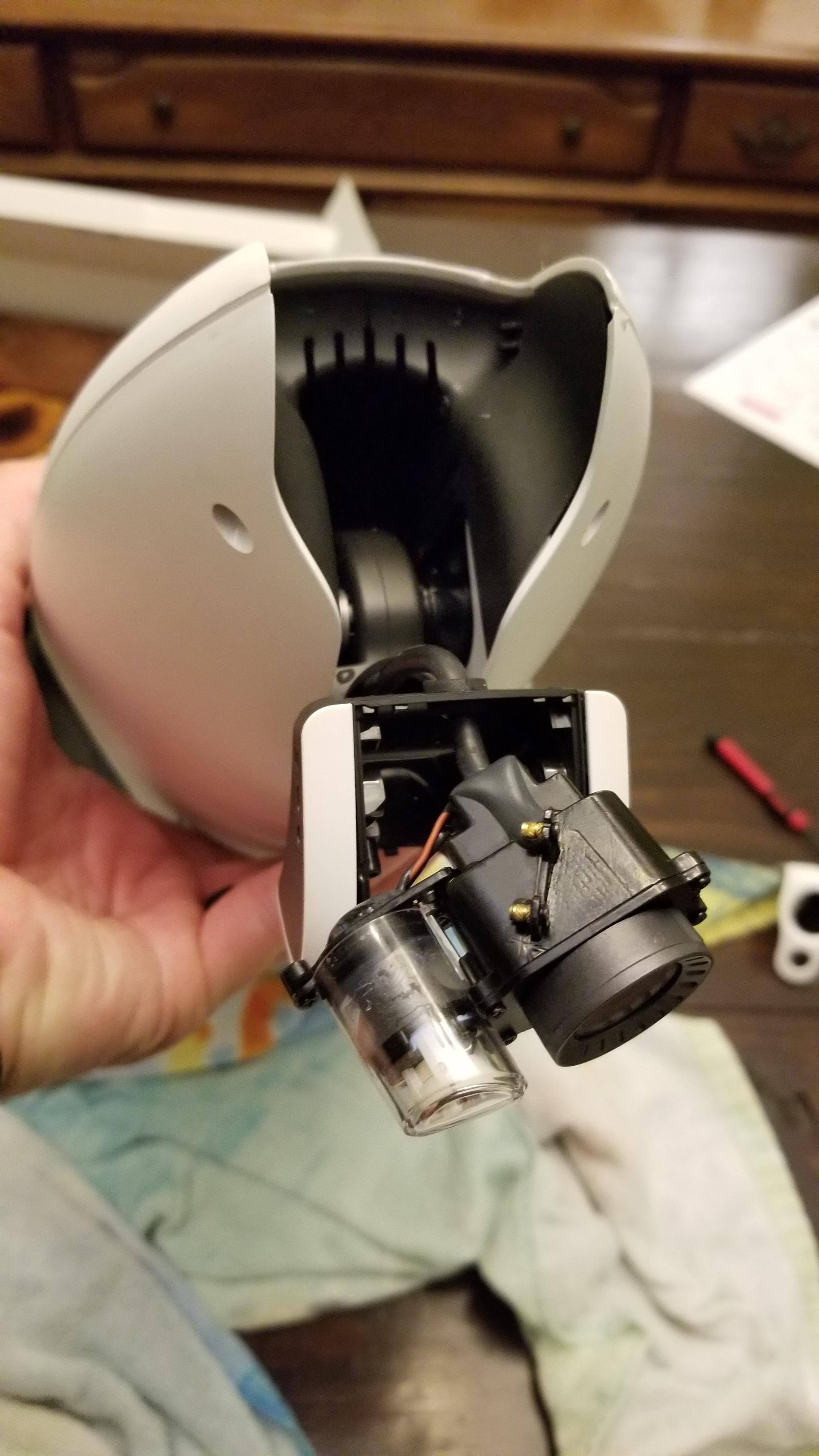 Damage after the drone took off on its own, click to load a larger version