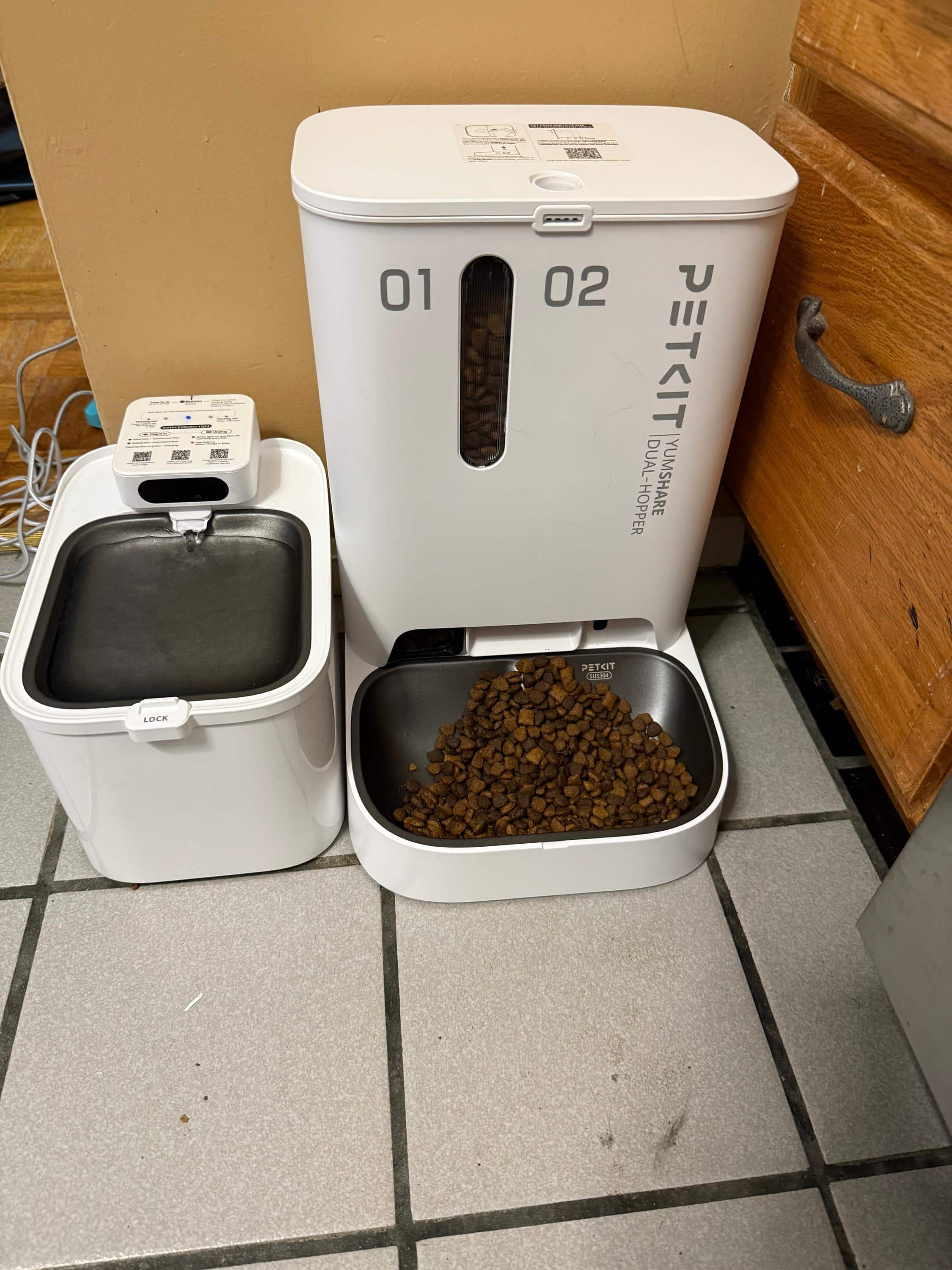 Petkit Yumshare Dual Hopper Wifi Enabled 5L Automatic Cat Feeder