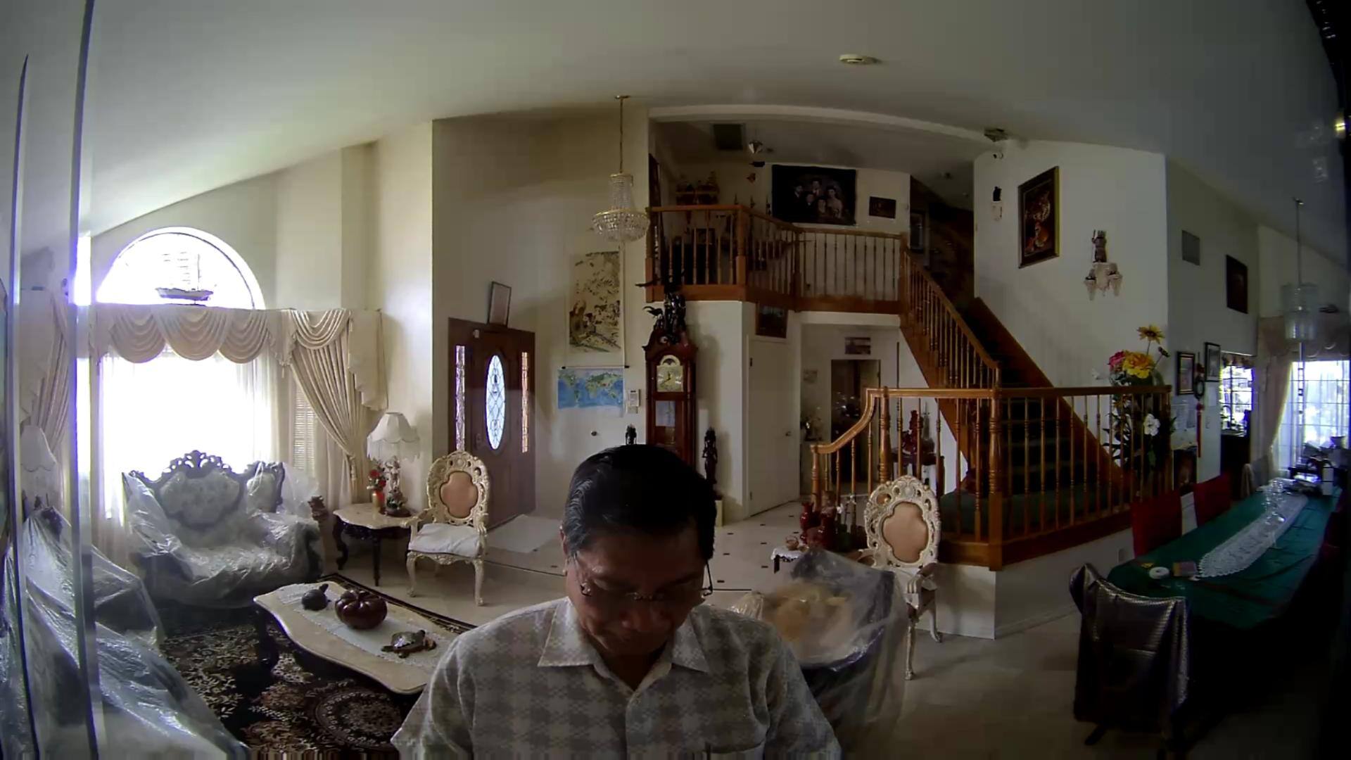 actual photo from the camera. You can see 180 degrees., click to load a larger version