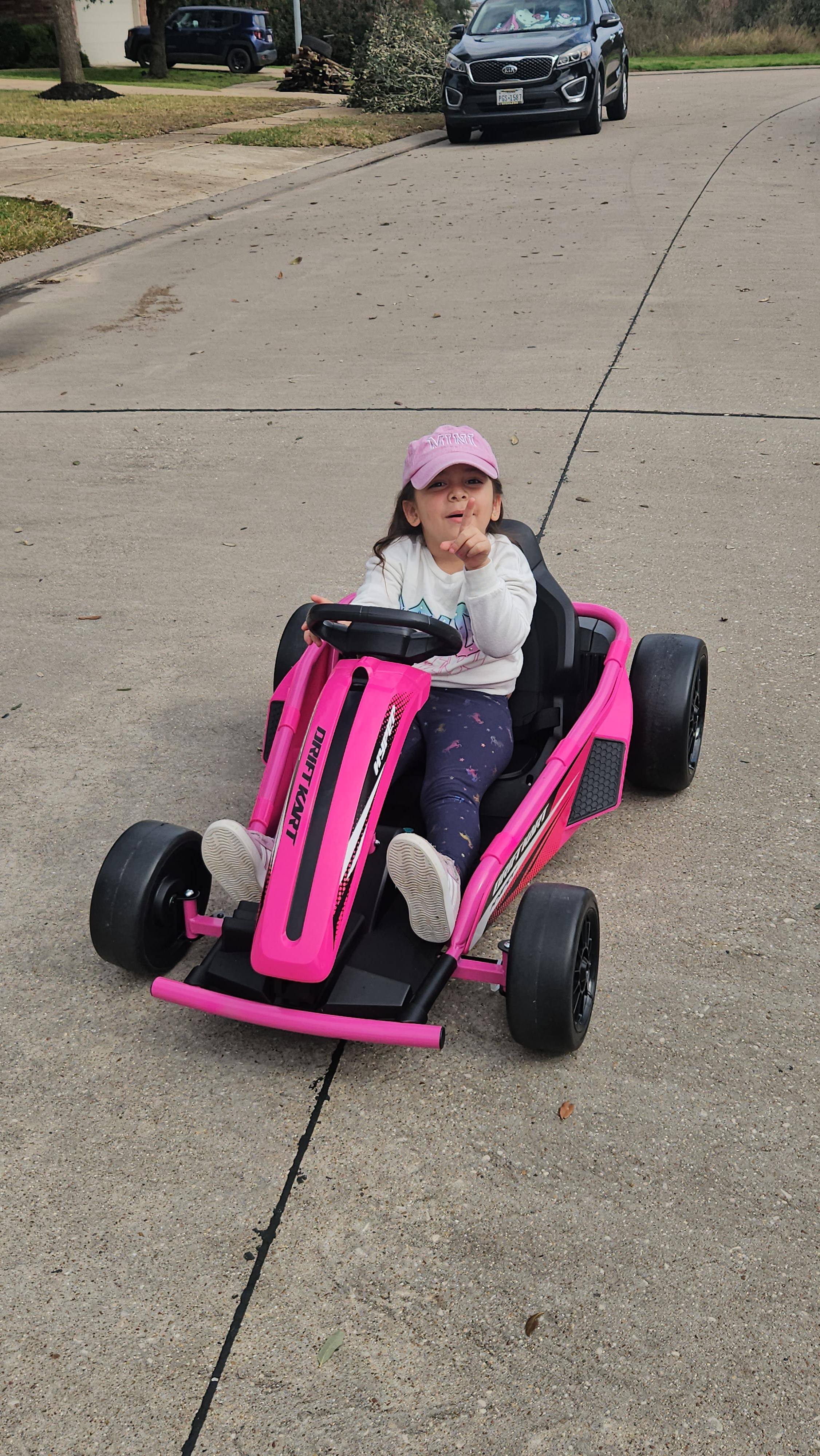 Hyper Drifting Go Kart Electric Ride On w/ 9 MPH Max Speed Green