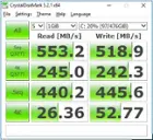 SSD read/write speeds, click to load a larger version