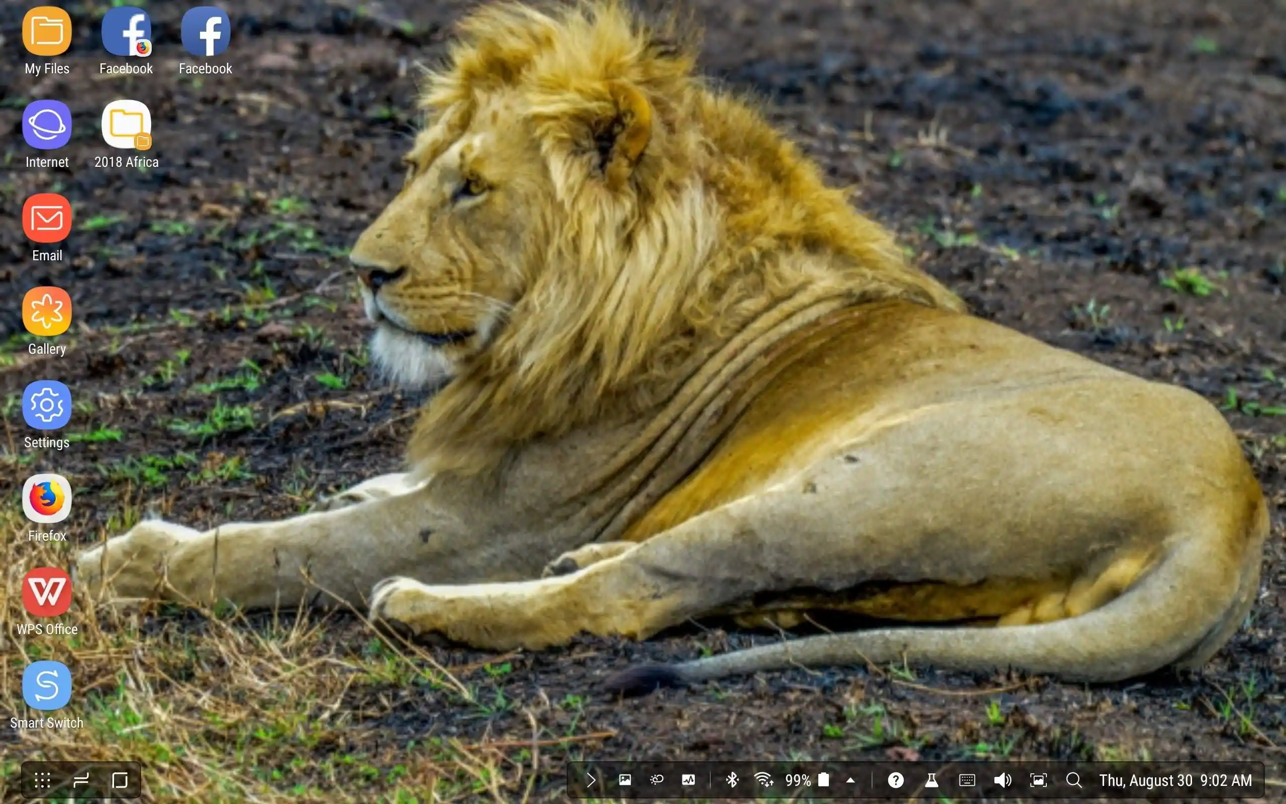 Samsung DeX Interface, click to load a larger version